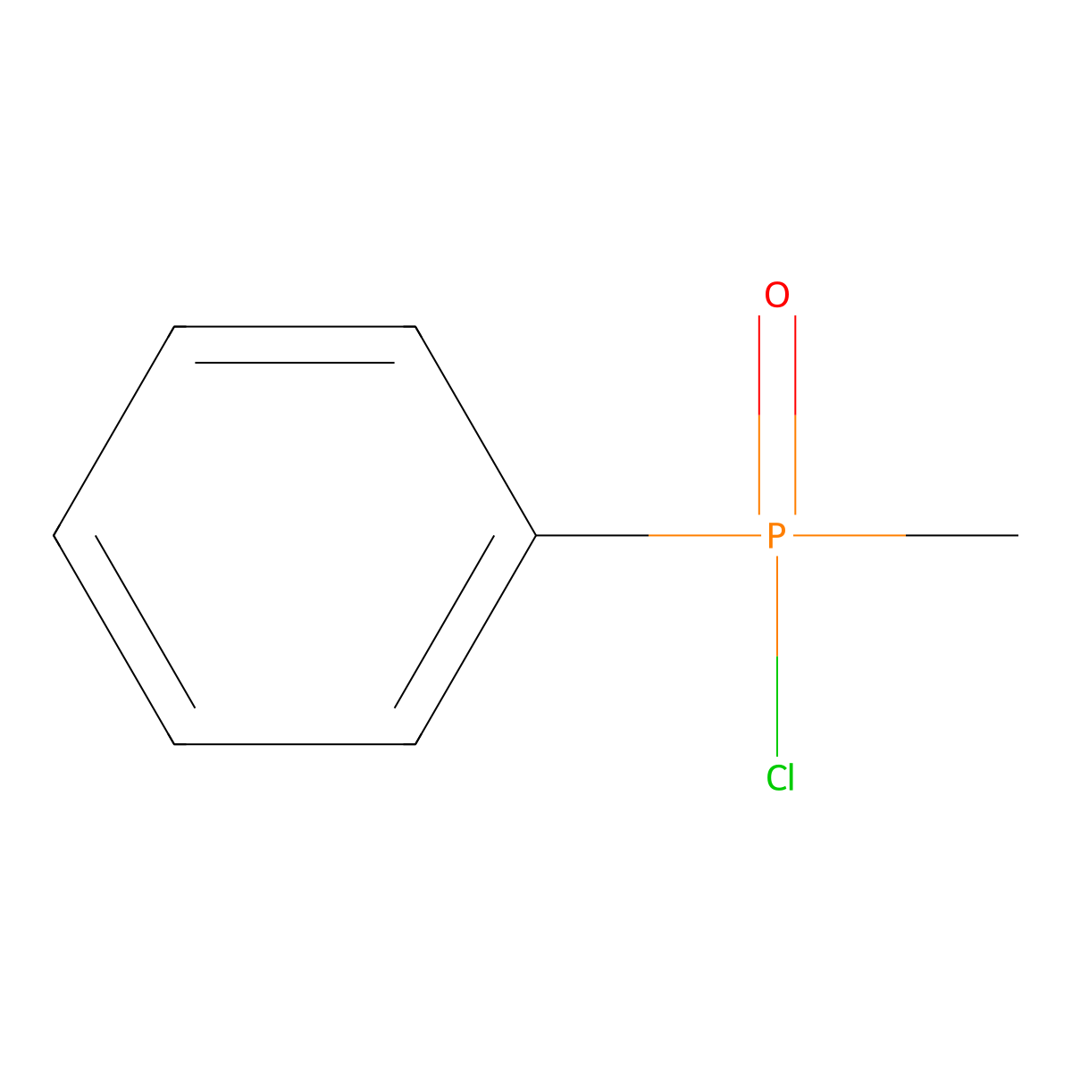 Methyl(phenyl)phosphinoyl chloride molecular structure, CAS 5761-97-7