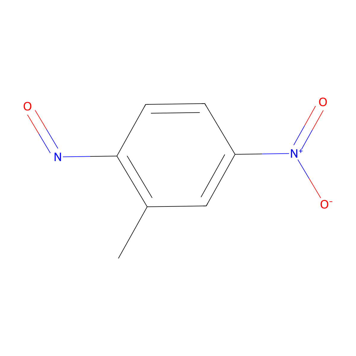 Benzene, 2-methyl-4-nitro-1-nitroso- molecular structure, CAS 57610-10-3