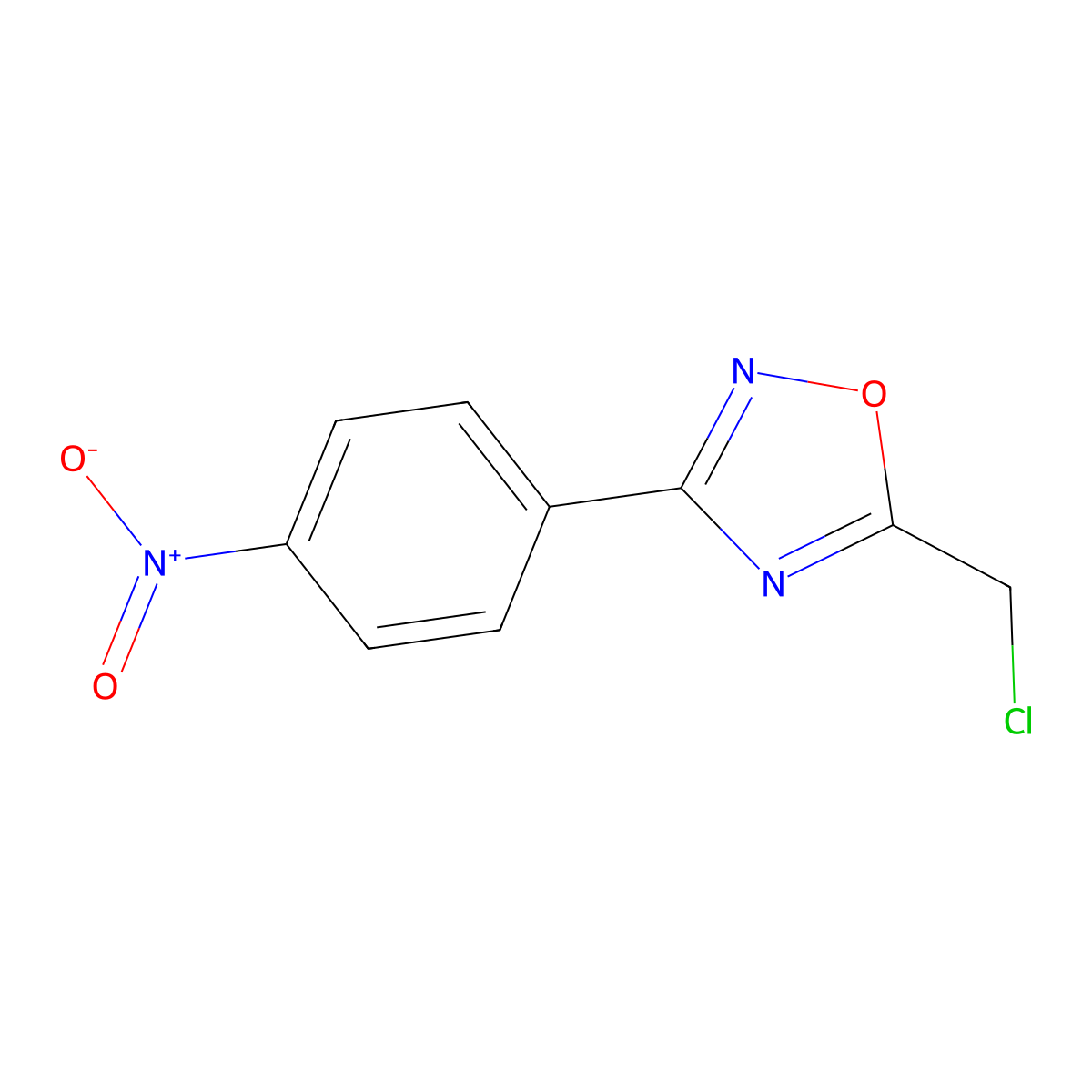 5-(Chloromethyl)-3-(4-nitrophenyl)-1,2,4-oxadiazole molecular structure, CAS 57611-19-5