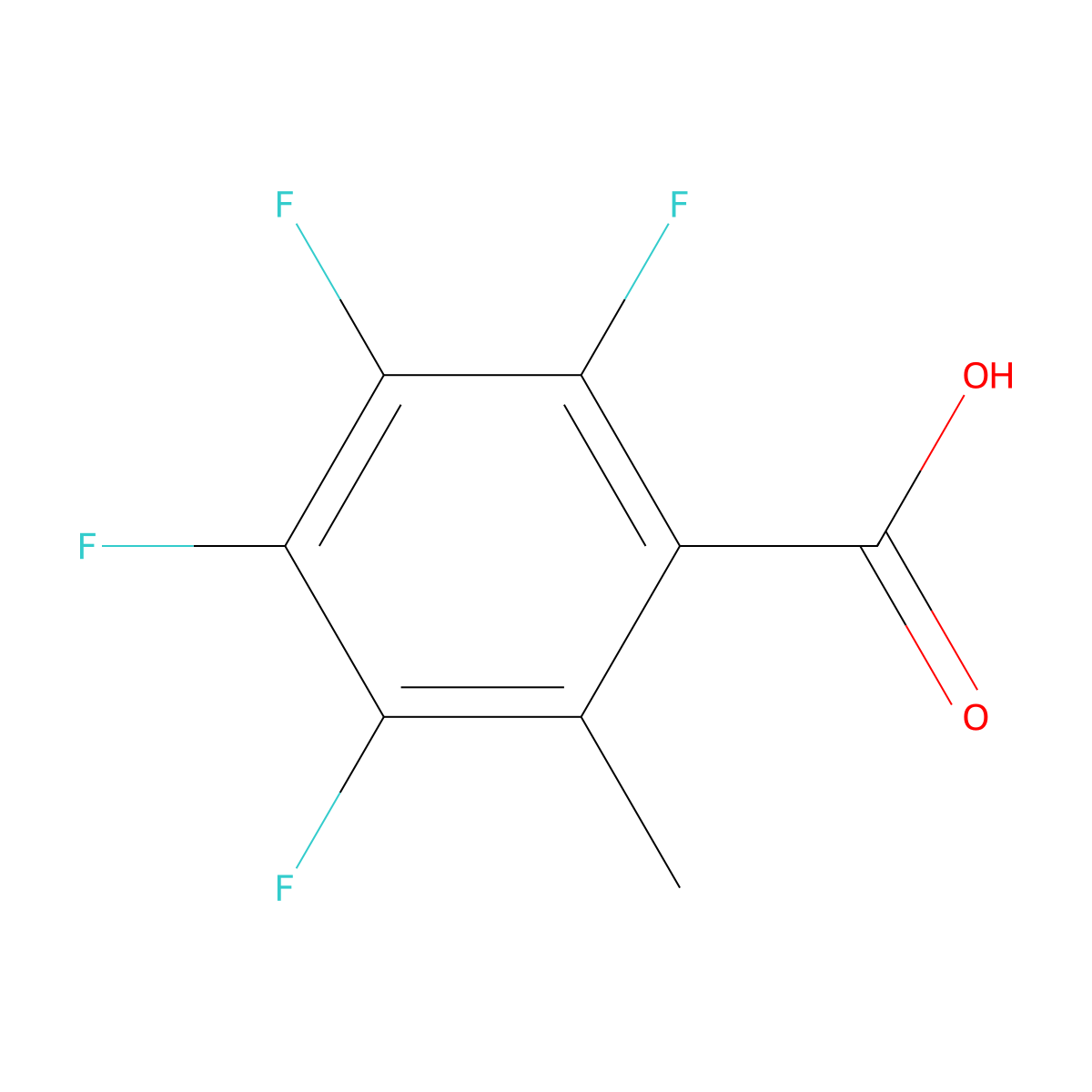 2,3,4,5-Tetrafluoro-6-methylbenzoic acid molecular structure, CAS 57612-65-4