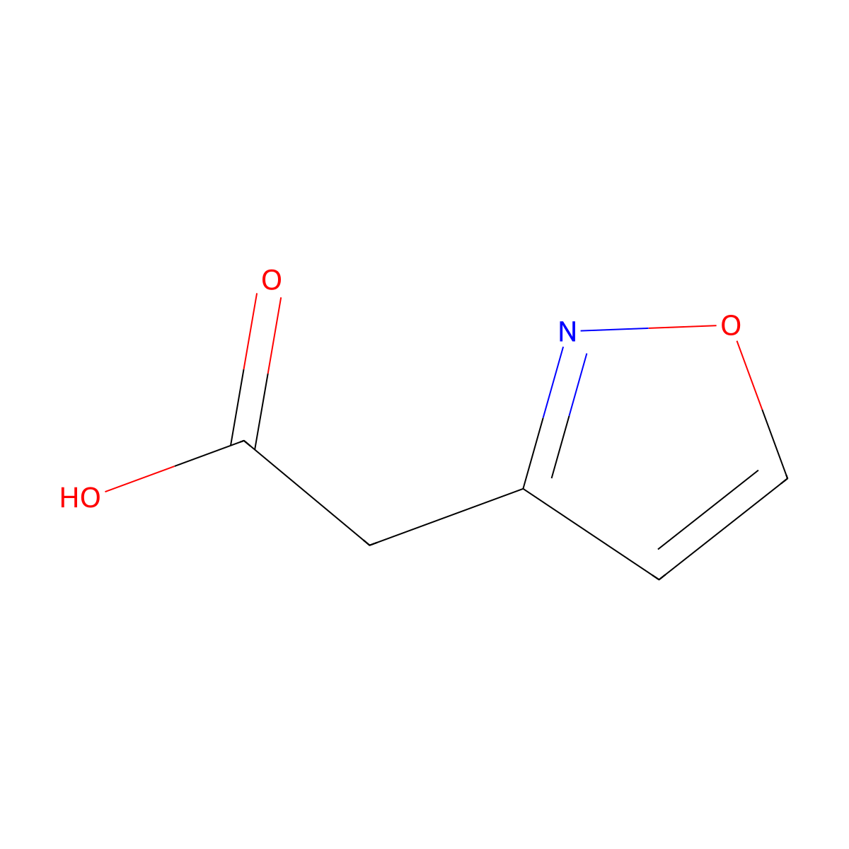 2-(1,2-Oxazol-3-yl)acetic acid molecular structure, CAS 57612-86-9