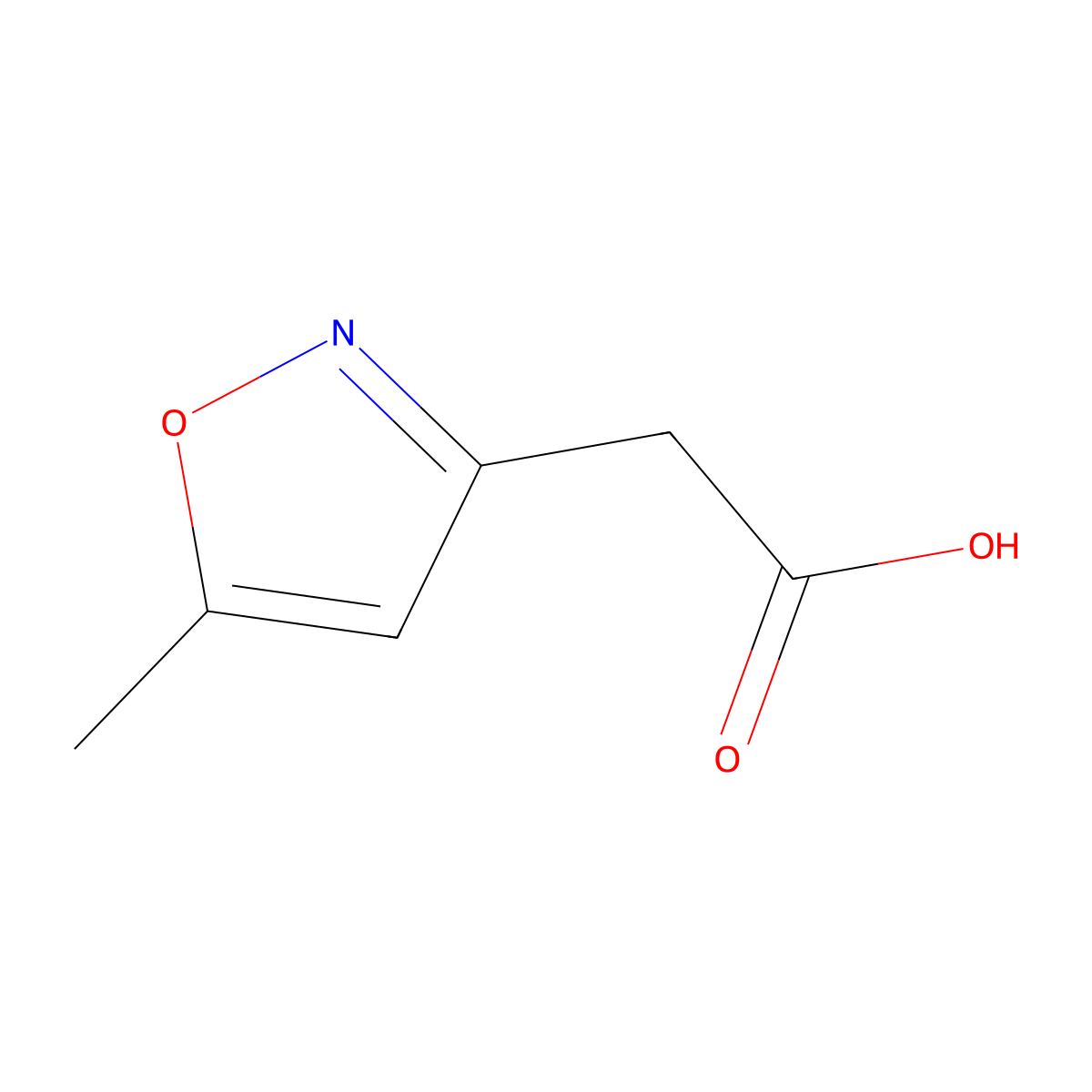 5-Methyl-3-isoxazoleacetic acid molecular structure, CAS 57612-87-0