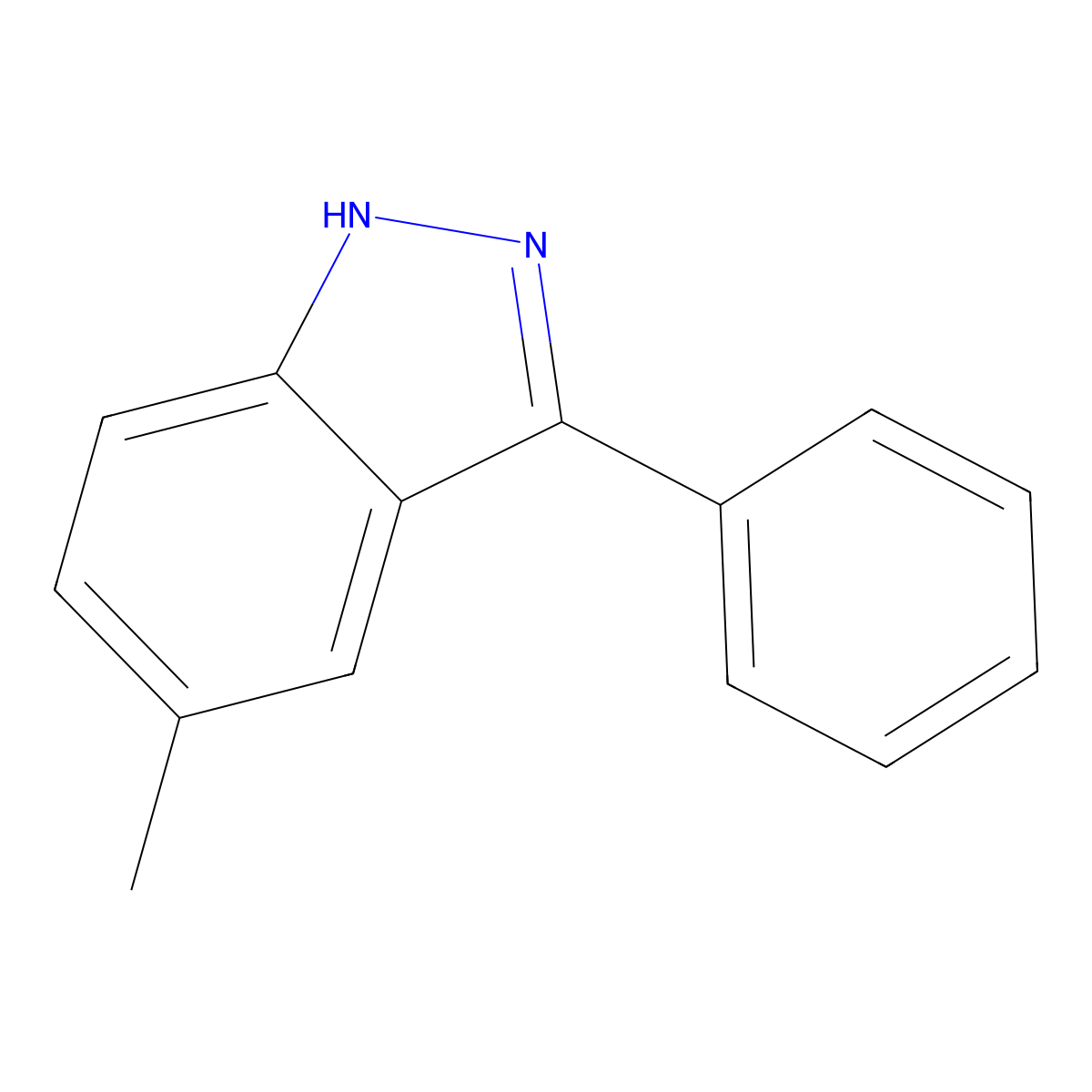5-Methyl-3-phenyl-1H-indazole molecular structure, CAS 57614-16-1