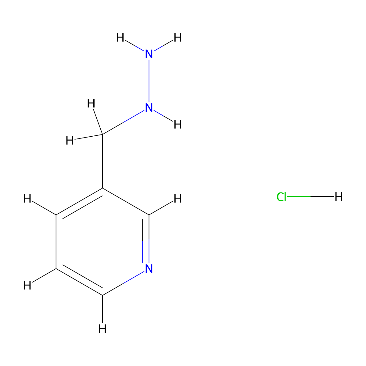 3-(Hydrazinylmethyl)pyridine hydrochloride molecular structure, CAS 57616-01-0