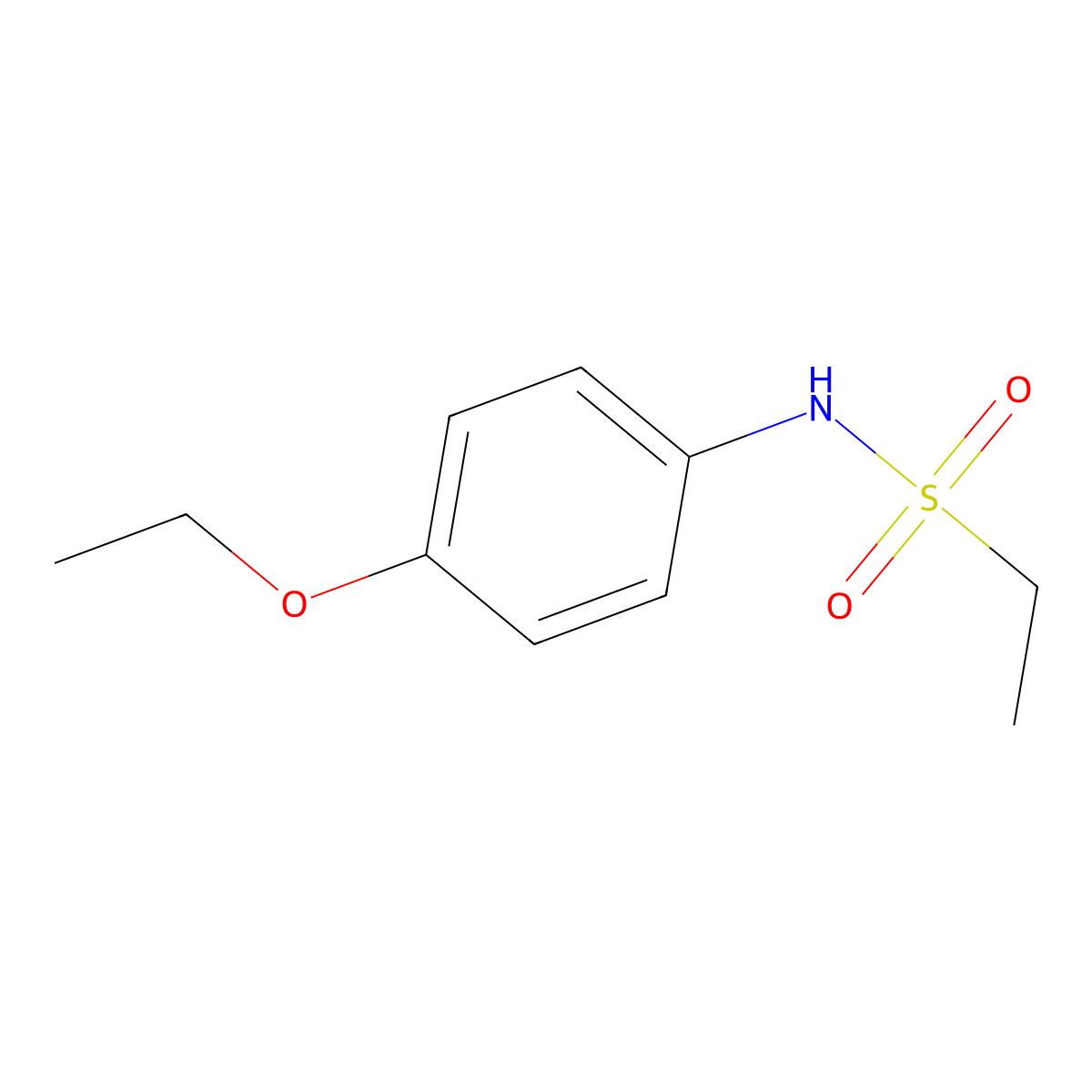 N-(4-ethoxyphenyl)ethanesulfonamide molecular structure, CAS 57616-19-0