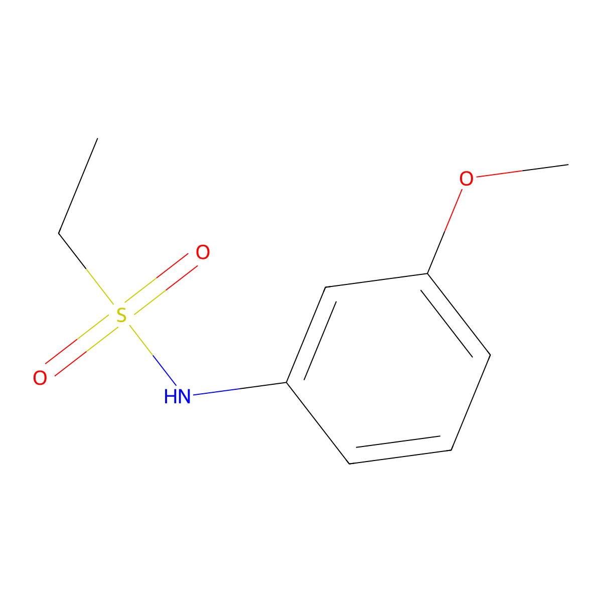 N-(3-methoxyphenyl)ethanesulfonamide molecular structure, CAS 57616-21-4