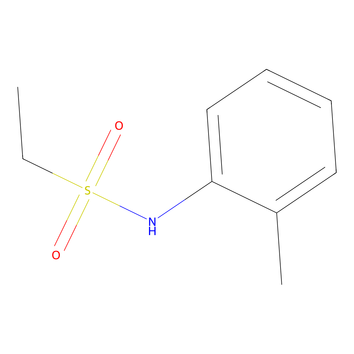 N-(2-methylphenyl)ethanesulfonamide molecular structure, CAS 57616-26-9