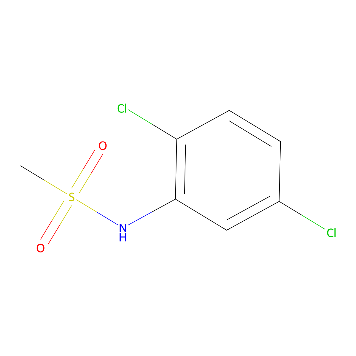 N-(2,5-dichlorophenyl)methanesulfonamide molecular structure, CAS 57616-32-7