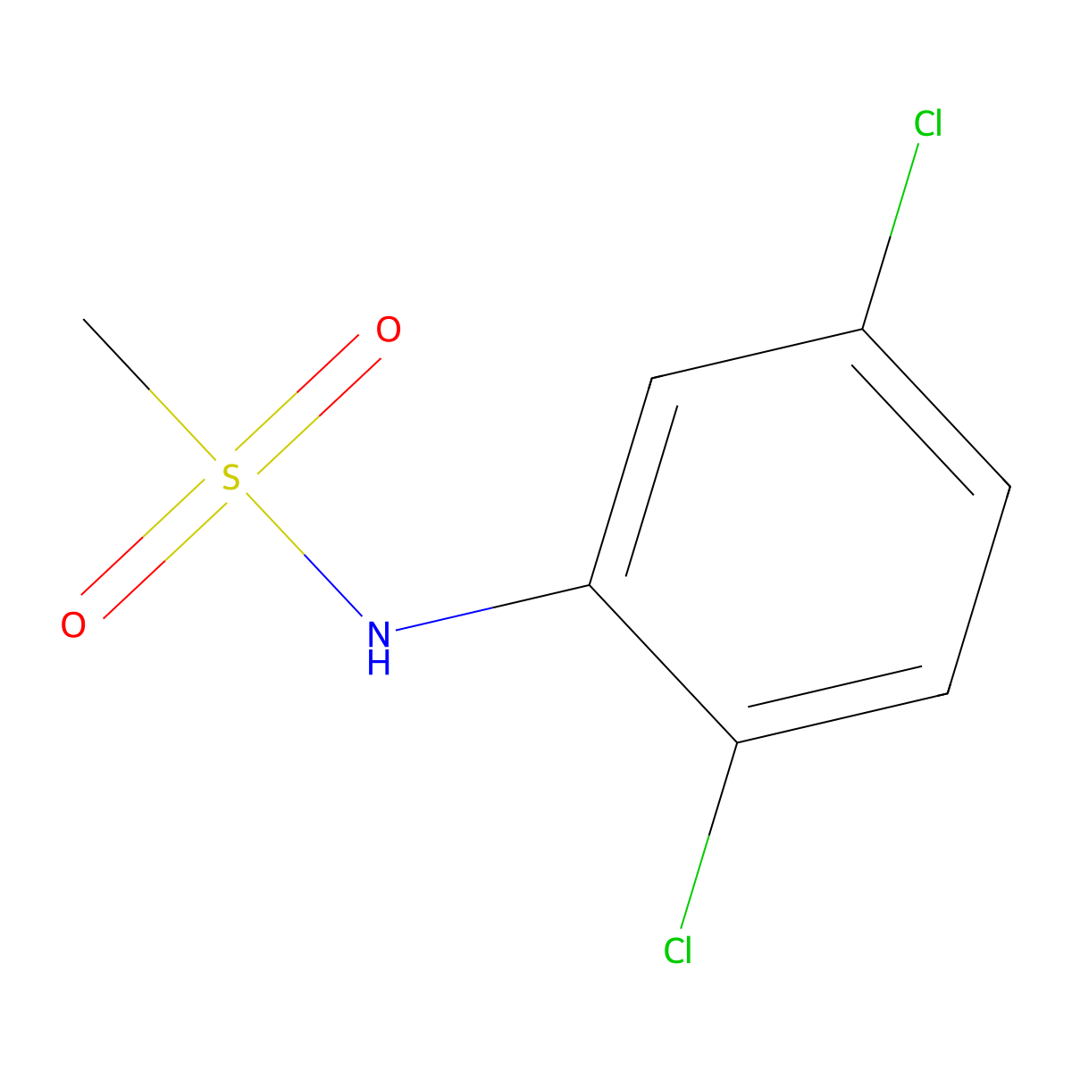 N-(2,5-dichlorophenyl)methanesulfonamide molecular structure, CAS 57616-32-7