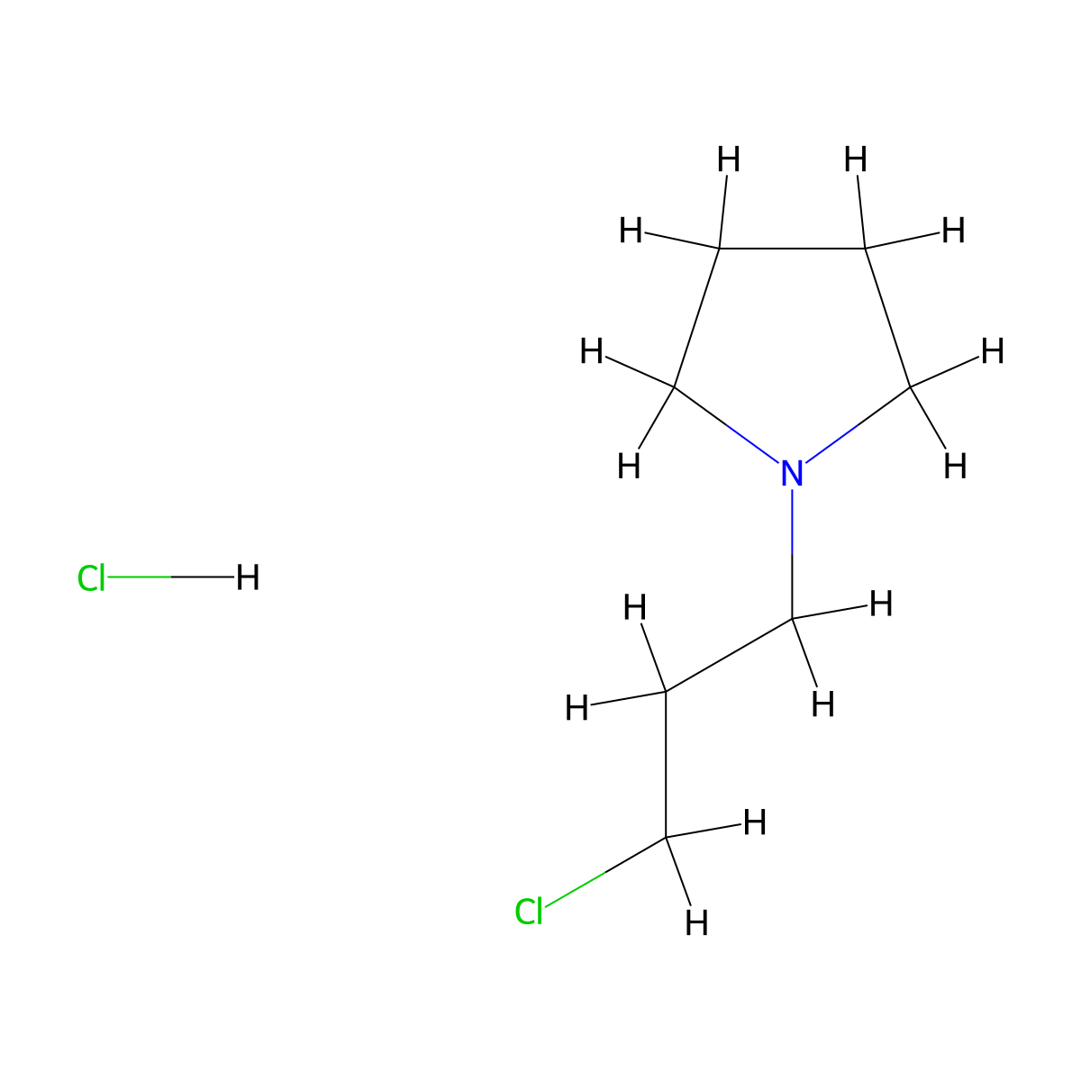 1-(3-chloropropyl)pyrrolidine Hydrochloride molecular structure, CAS 57616-69-0