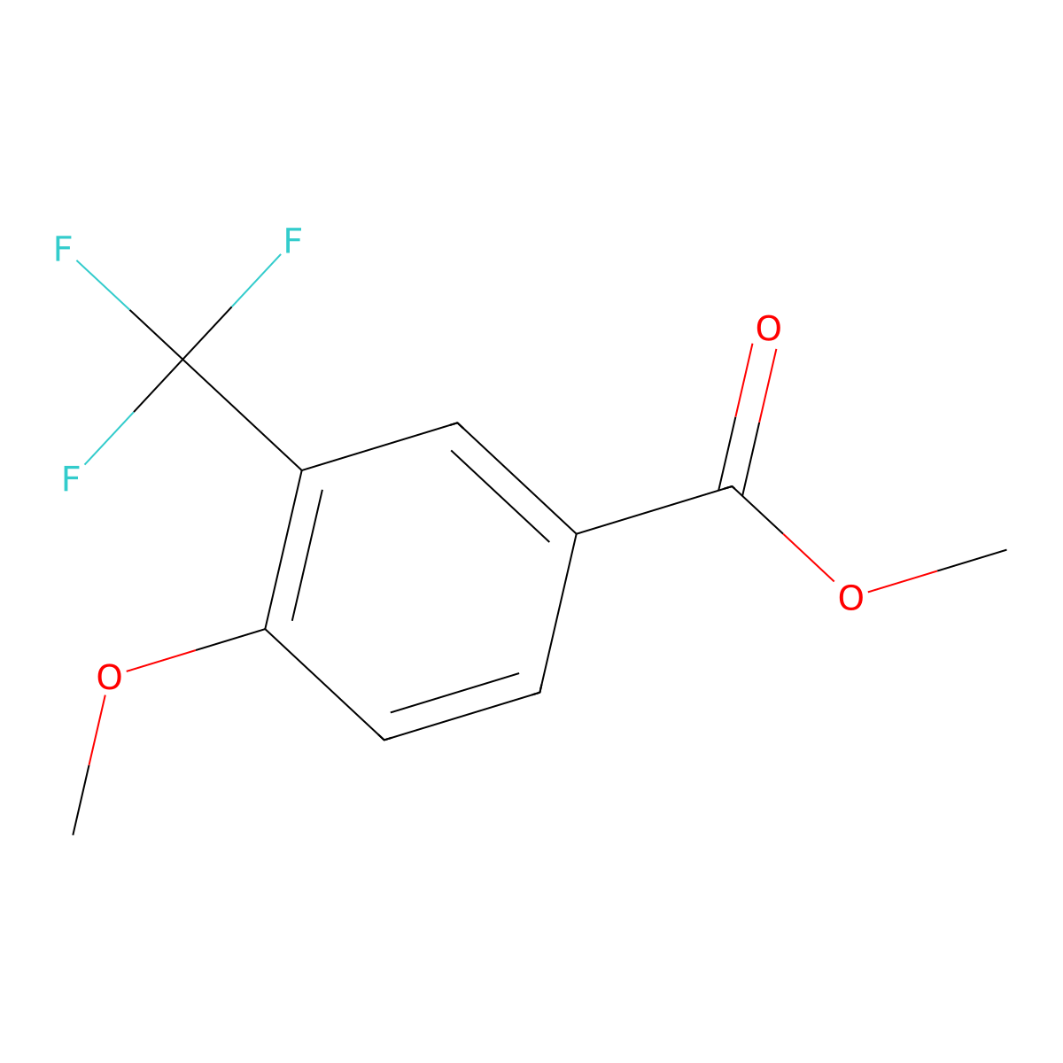 Methyl 4-methoxy-3-(trifluoromethyl)benzoate molecular structure, CAS 576170-42-8