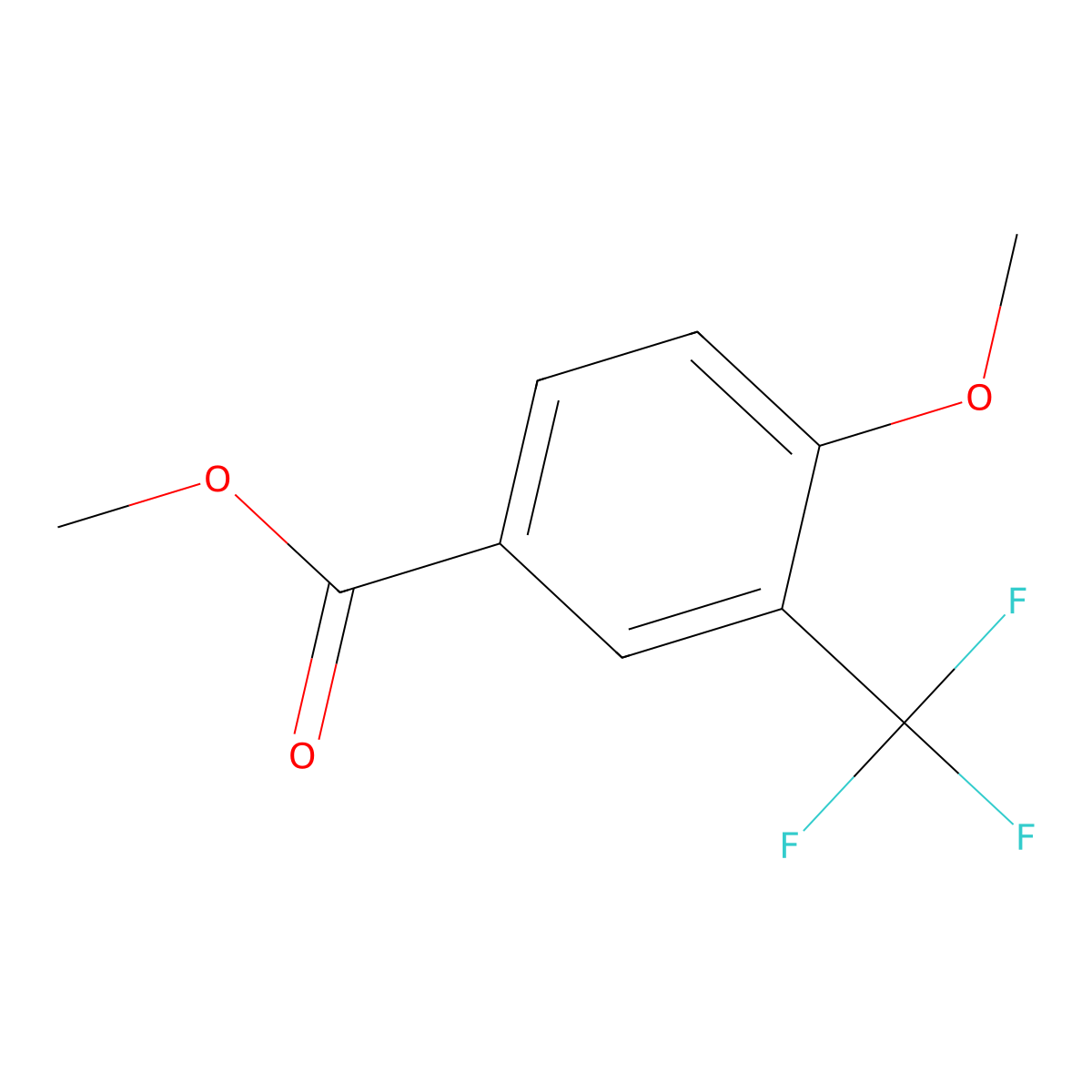 Methyl 4-methoxy-3-(trifluoromethyl)benzoate molecular structure, CAS 576170-42-8