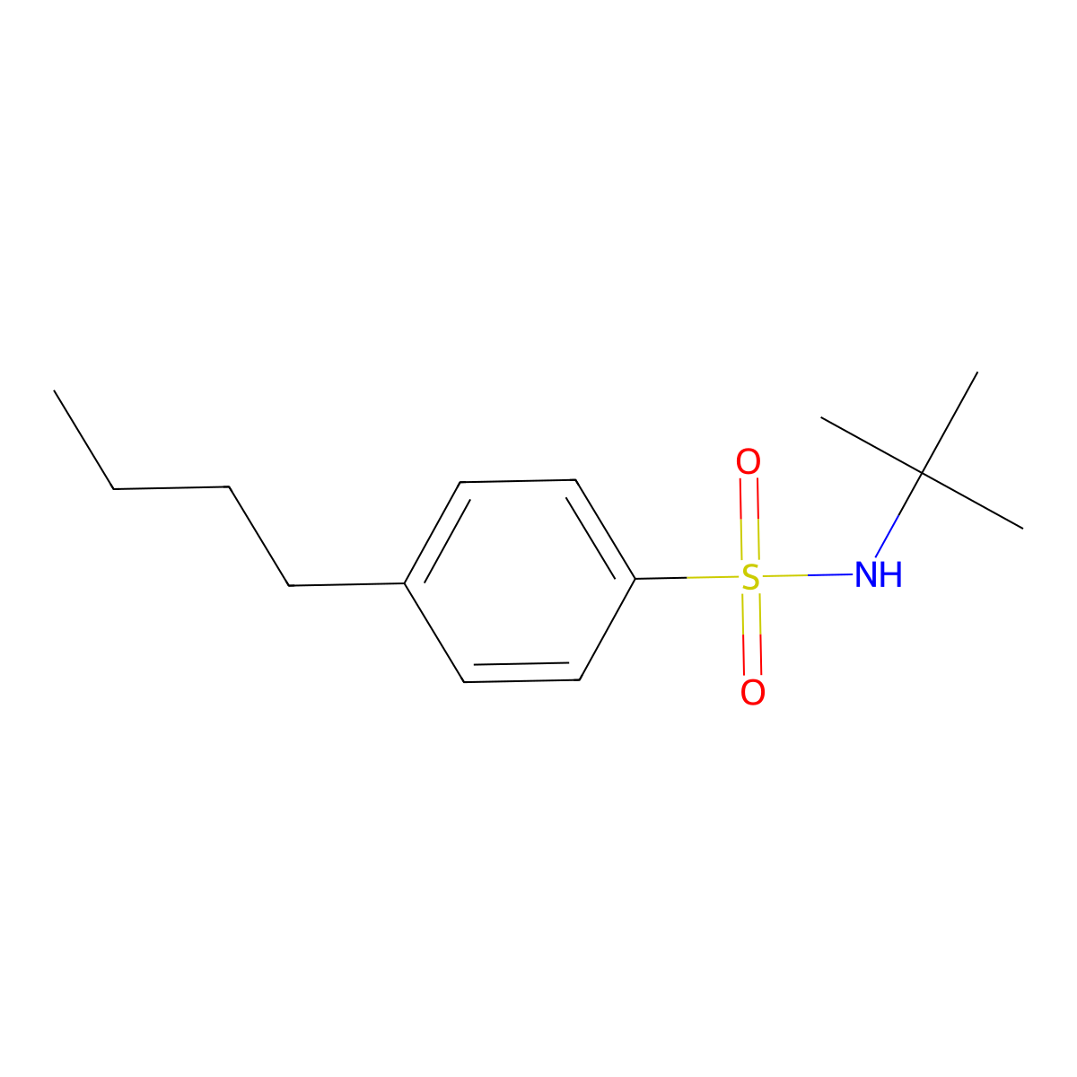 4-butyl-N-tert-butylbenzenesulfonamide molecular structure, CAS 576171-88-5