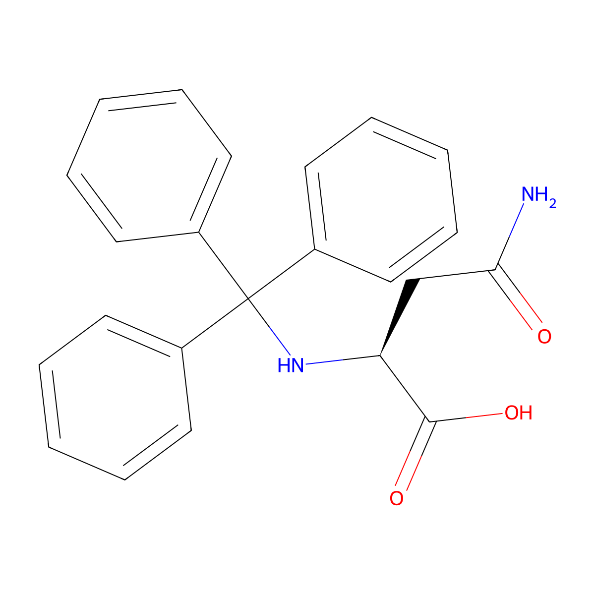 L-Asparagine, N-(triphenylmethyl)- molecular structure, CAS 57618-17-4