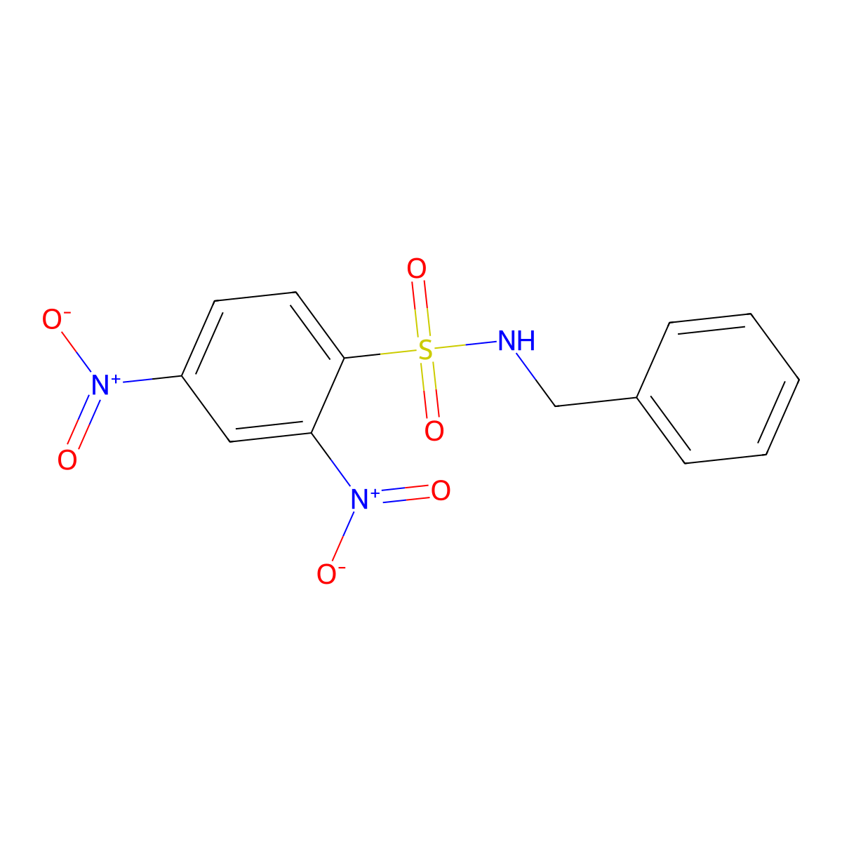 N-benzyl-2,4-dinitrobenzenesulfonamide molecular structure, CAS 57620-22-1