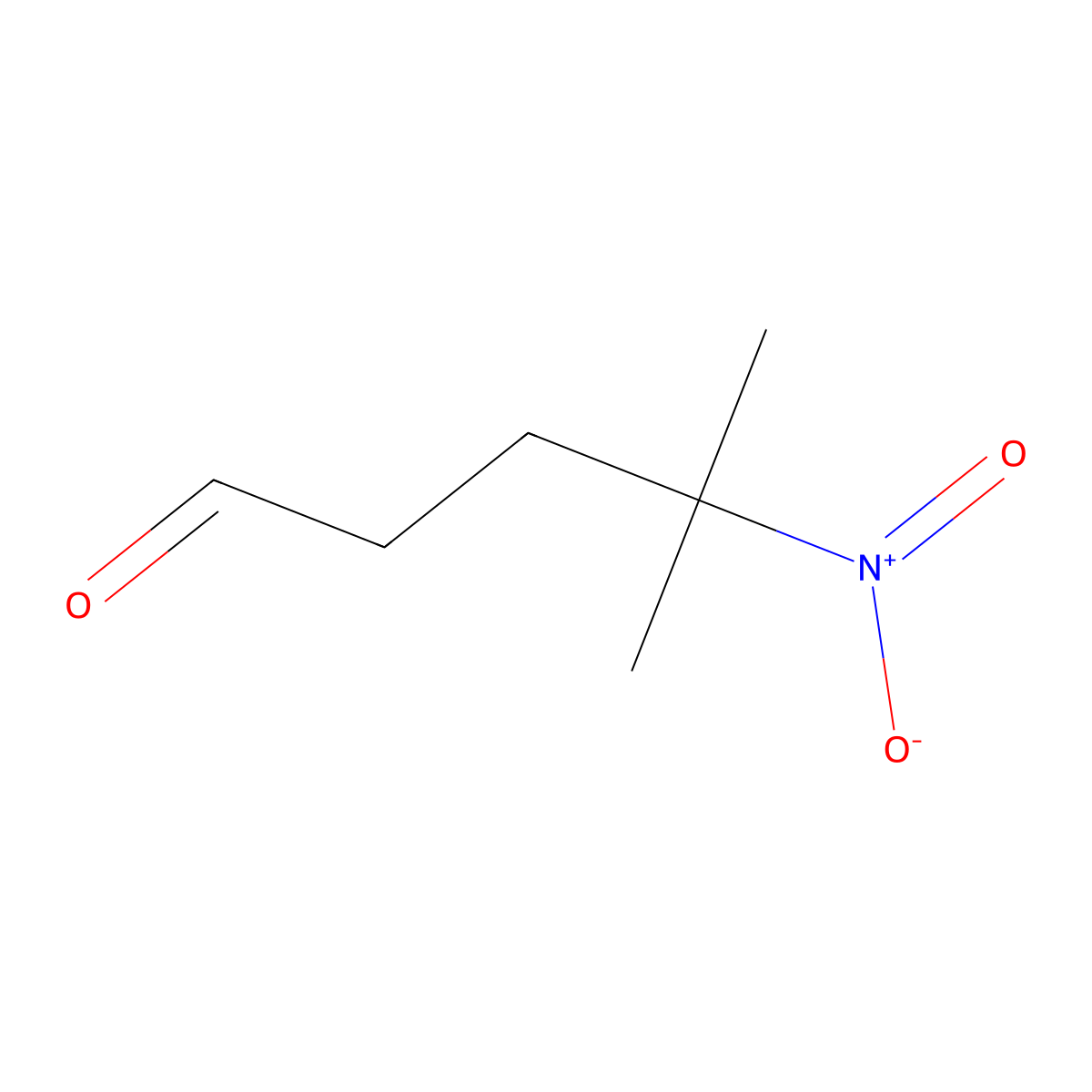 4-Methyl-4-nitrovaleraldehyde molecular structure, CAS 57620-49-2