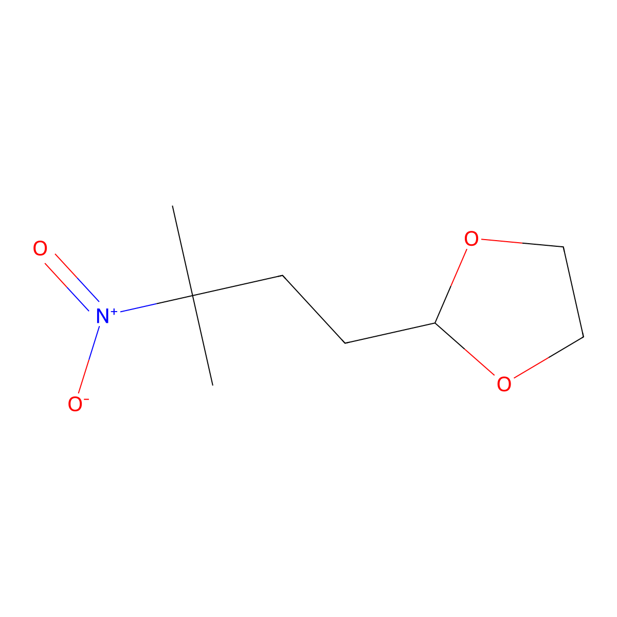 2-(3-Methyl-3-nitrobutyl)-1,3-dioxolane molecular structure, CAS 57620-56-1