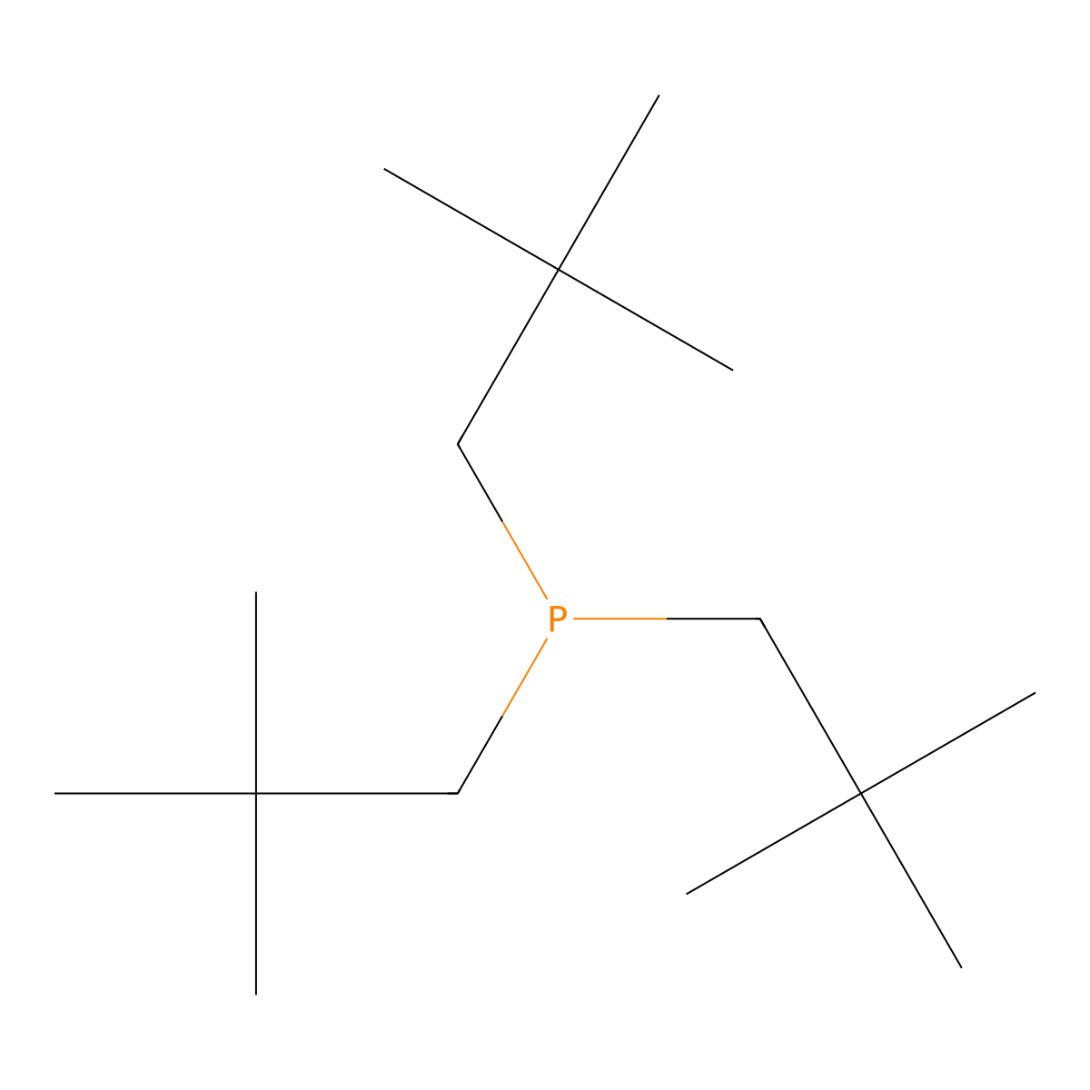 Phosphine, tris(2,2-dimethylpropyl)- molecular structure, CAS 57620-64-1