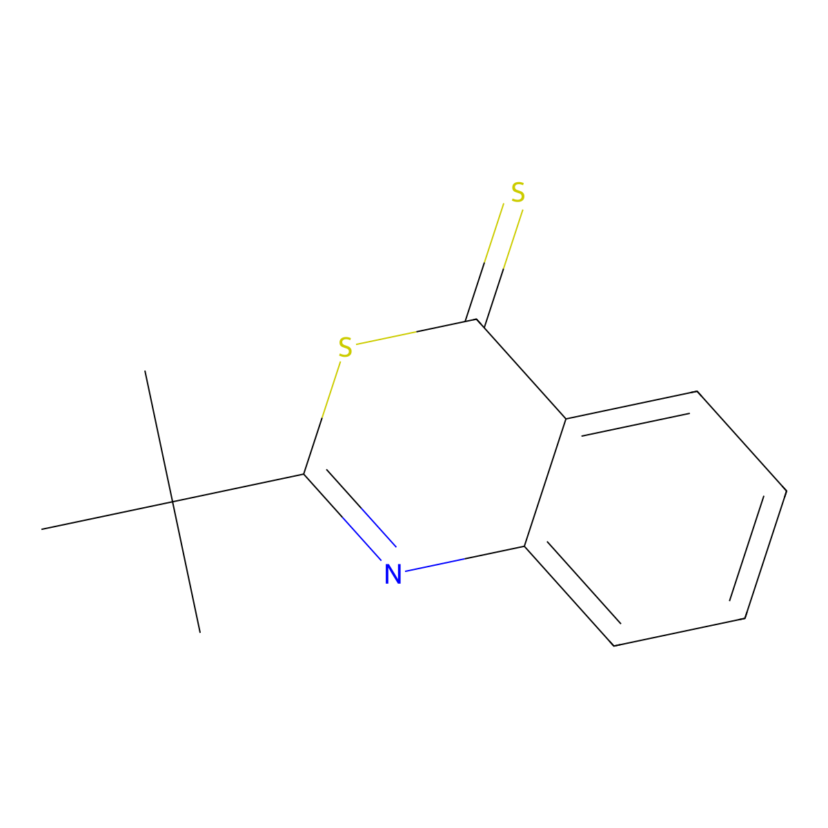 2-tert-butyl-4H-3,1-benzothiazine-4-thione molecular structure, CAS 57623-30-0