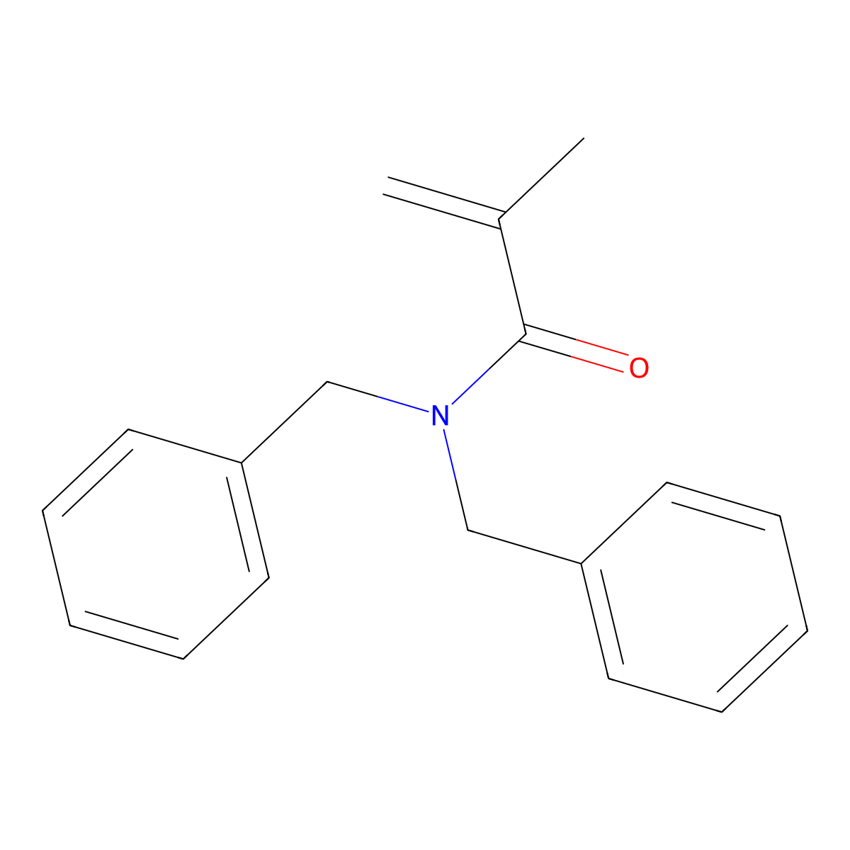 n,n-Dibenzylmethacrylamide molecular structure, CAS 57625-30-6