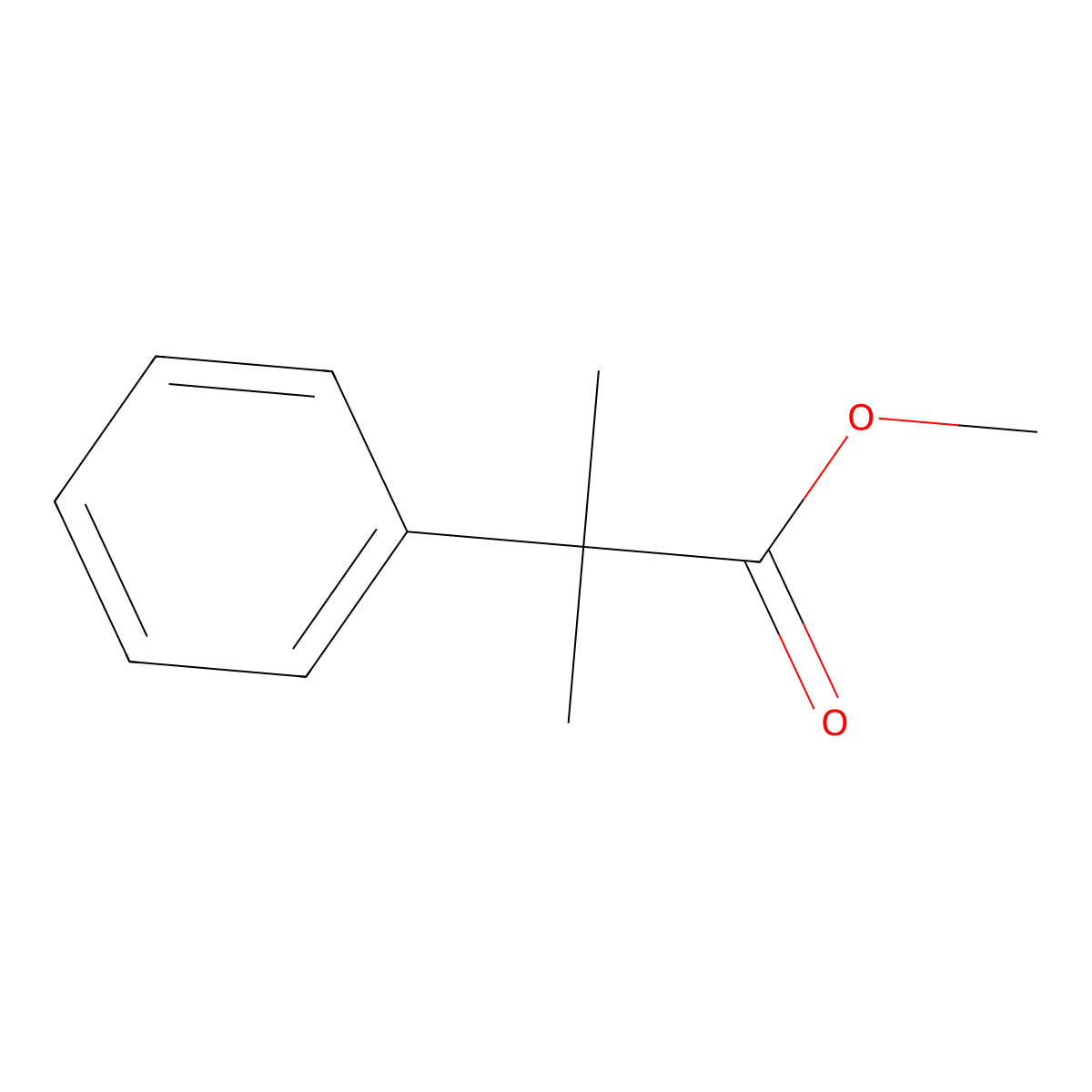 Methyl 2-methyl-2-phenylpropanoate molecular structure, CAS 57625-74-8