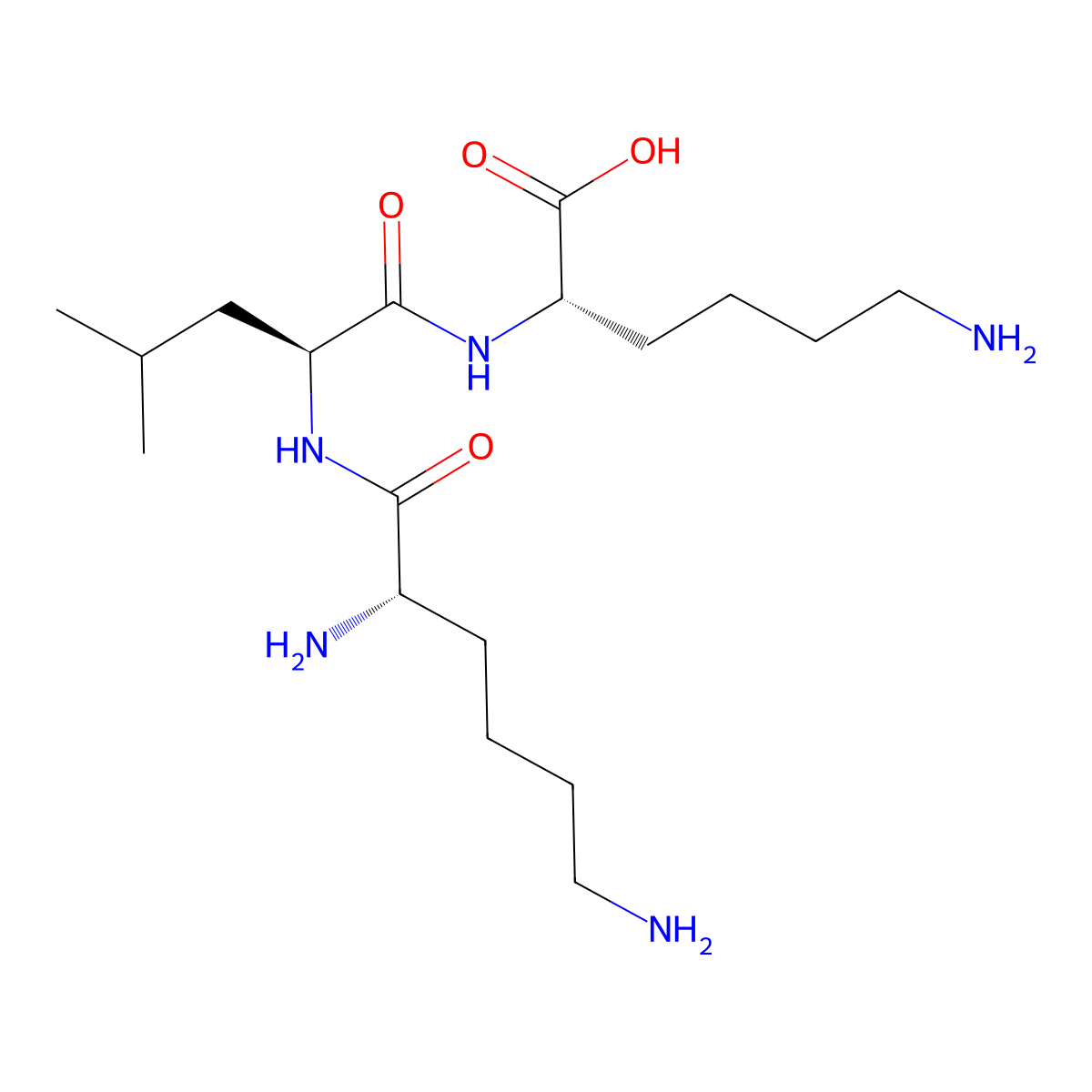 H-Lys-Leu-Lys-OH molecular structure, CAS 57625-86-2