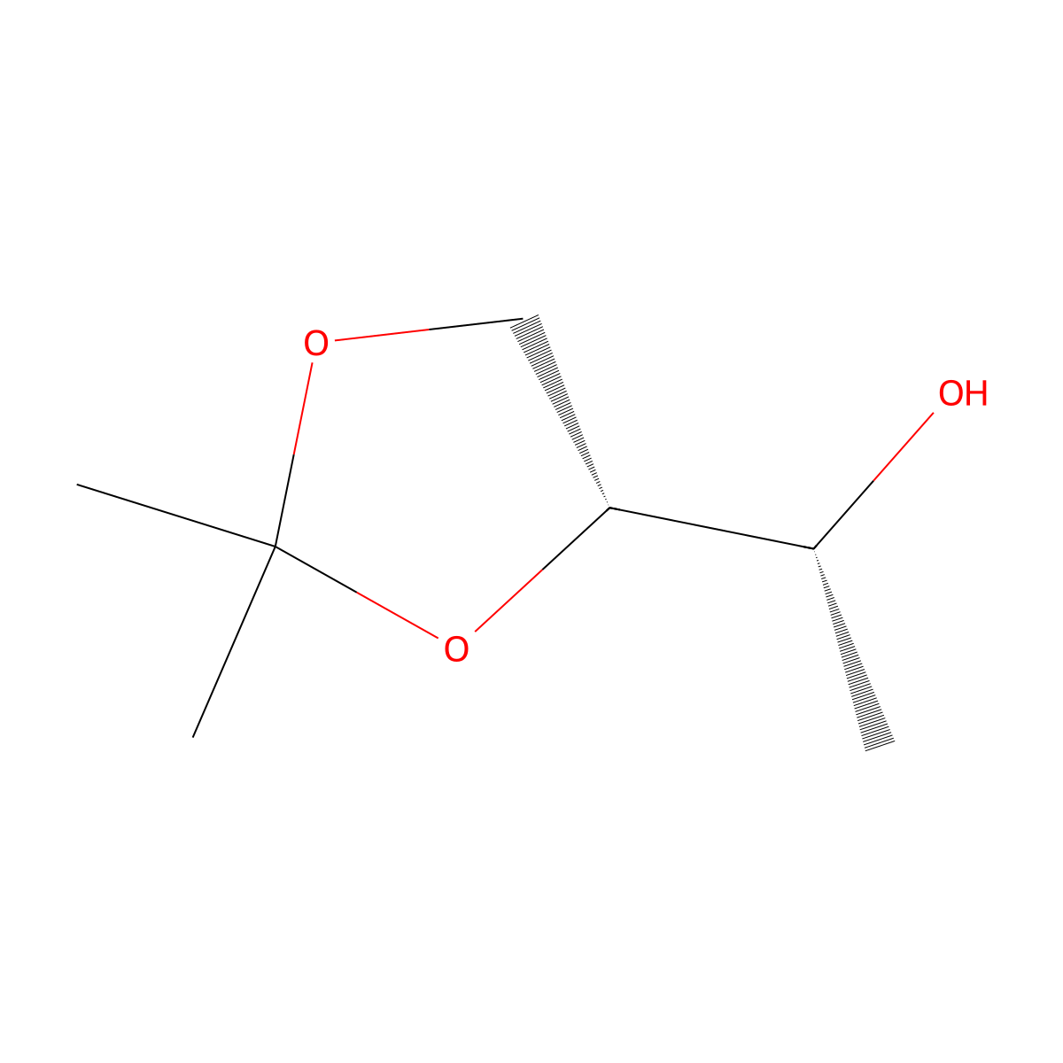 (1R)-1-[(4R)-2,2-Dimethyl-1,3-dioxolan-4-yl]ethanol molecular structure, CAS 57626-72-9
