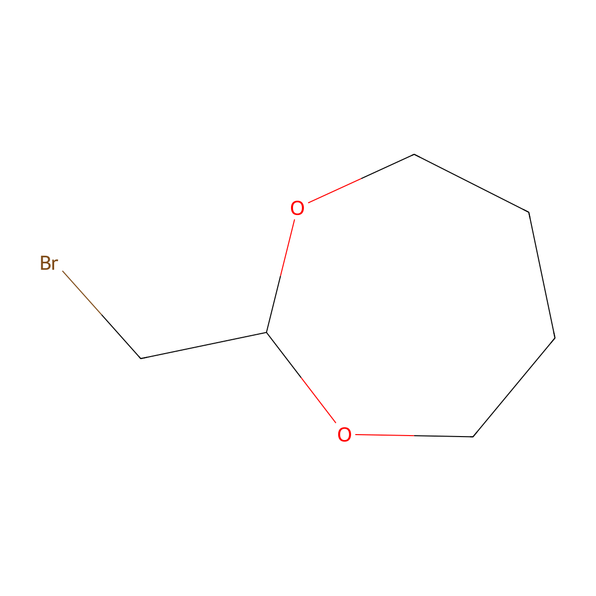2-(Bromomethyl)-1,3-dioxepane molecular structure, CAS 57626-95-6