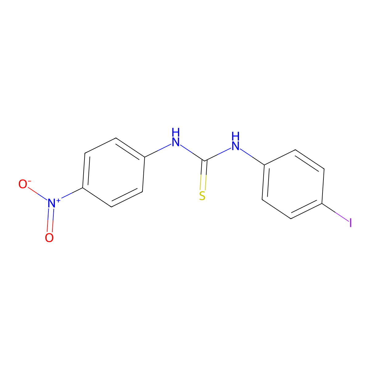 1-(4-Iodophenyl)-3-(4-nitrophenyl)thiourea molecular structure, CAS 57628-45-2