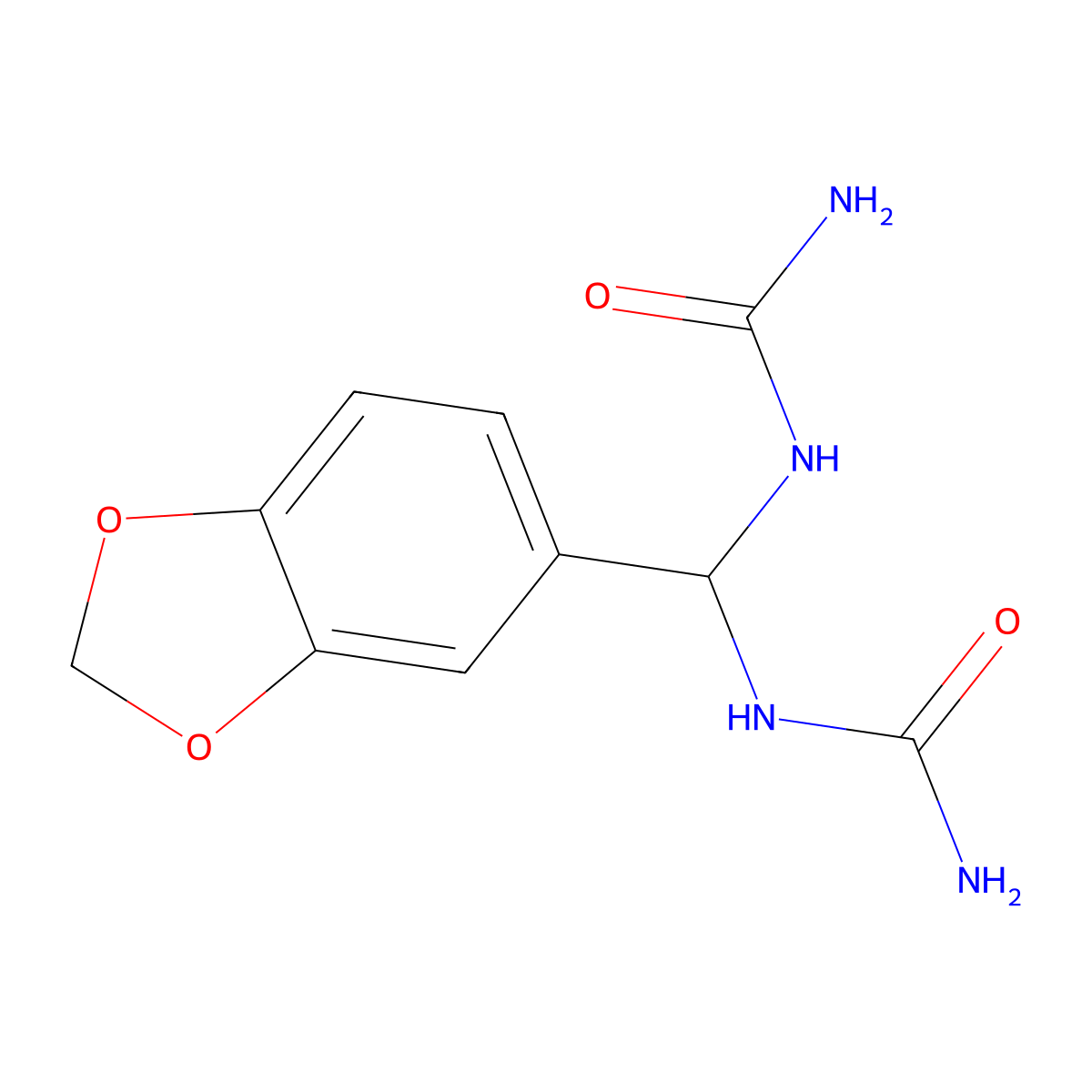 (Benzo(1,3)dioxol-5-YL-ureido-methyl)-urea molecular structure, CAS 5763-23-5