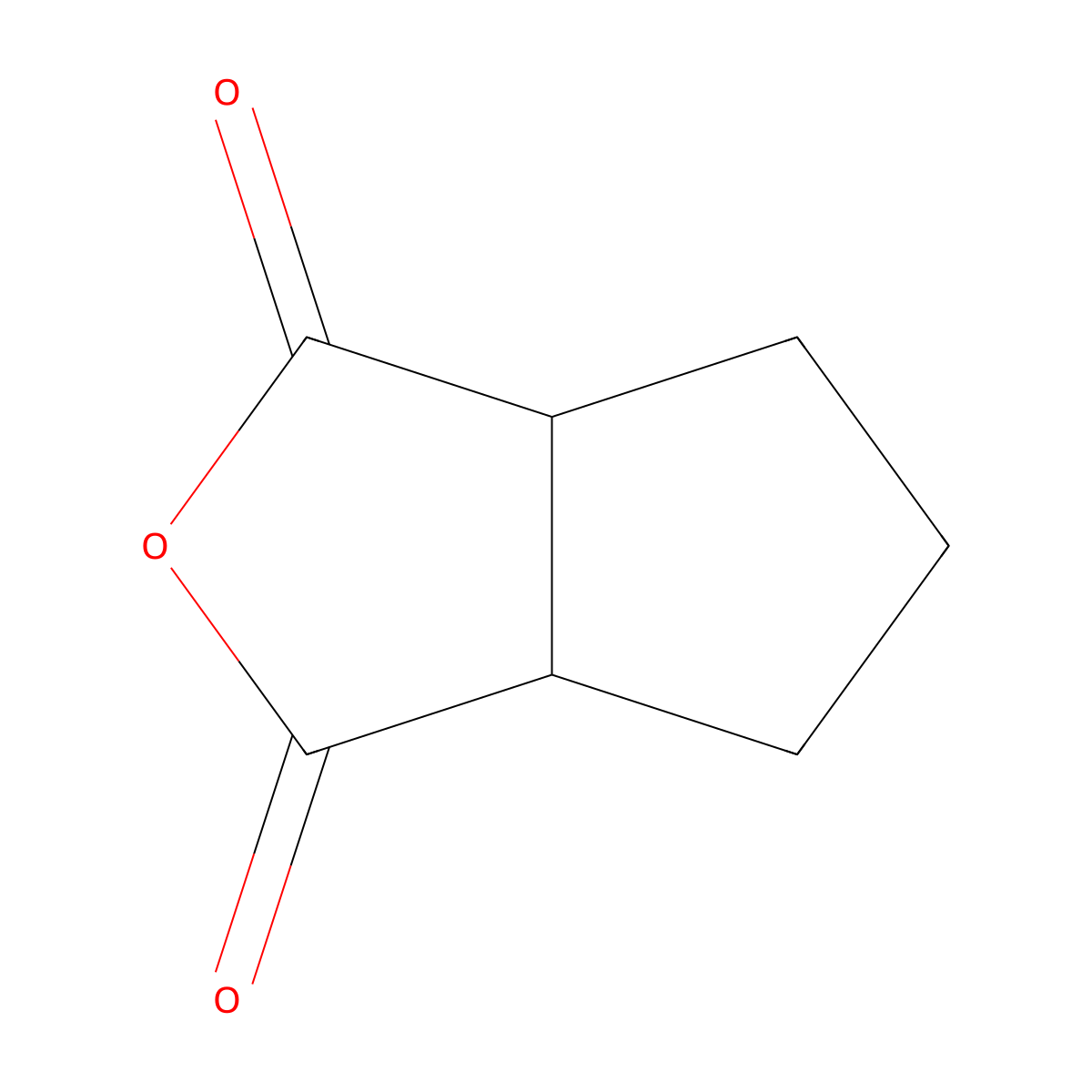 tetrahydro-1H-cyclopenta(c)furan-1,3(3aH)-dione molecular structure, CAS 5763-49-5