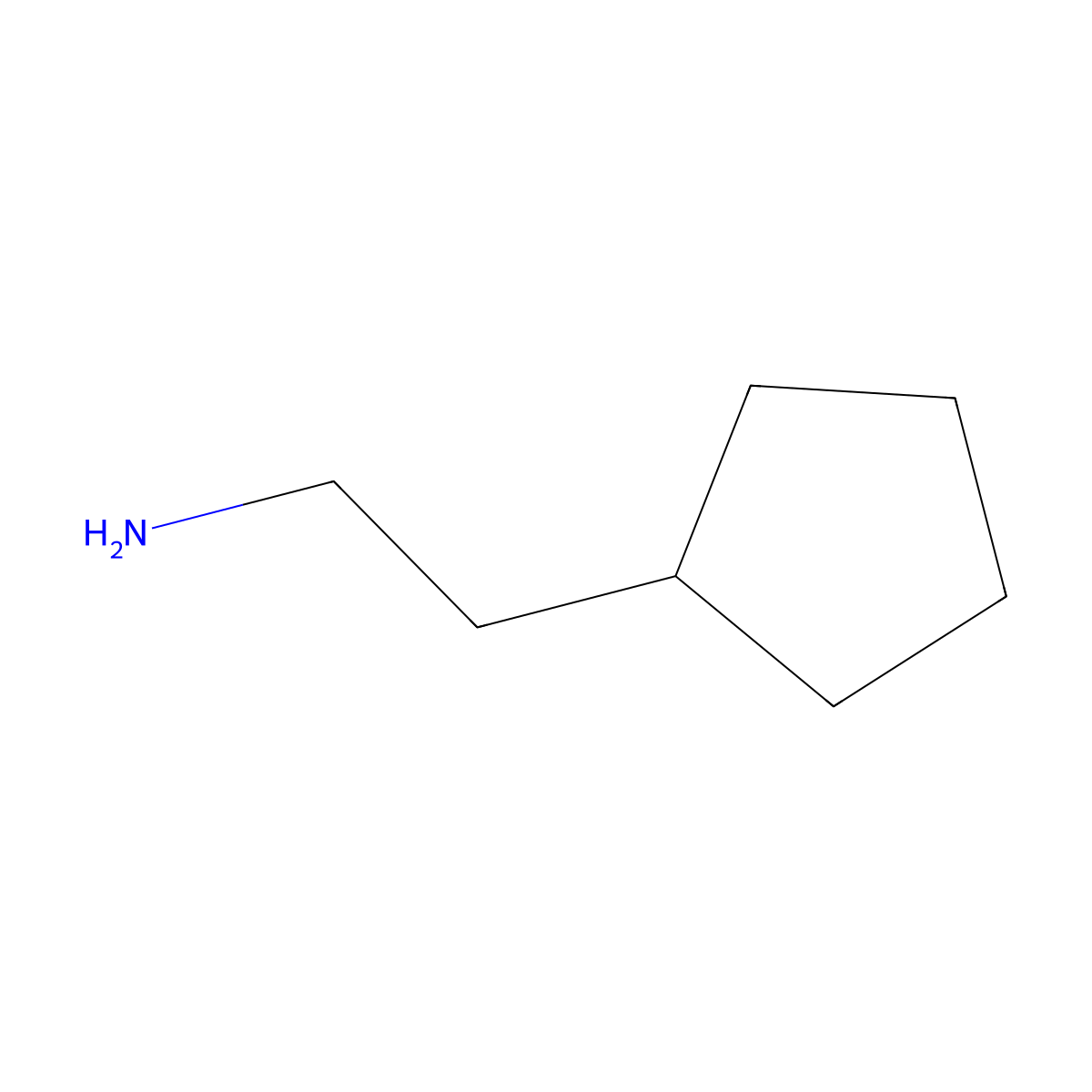 2-Cyclopentylethanamine molecular structure, CAS 5763-55-3