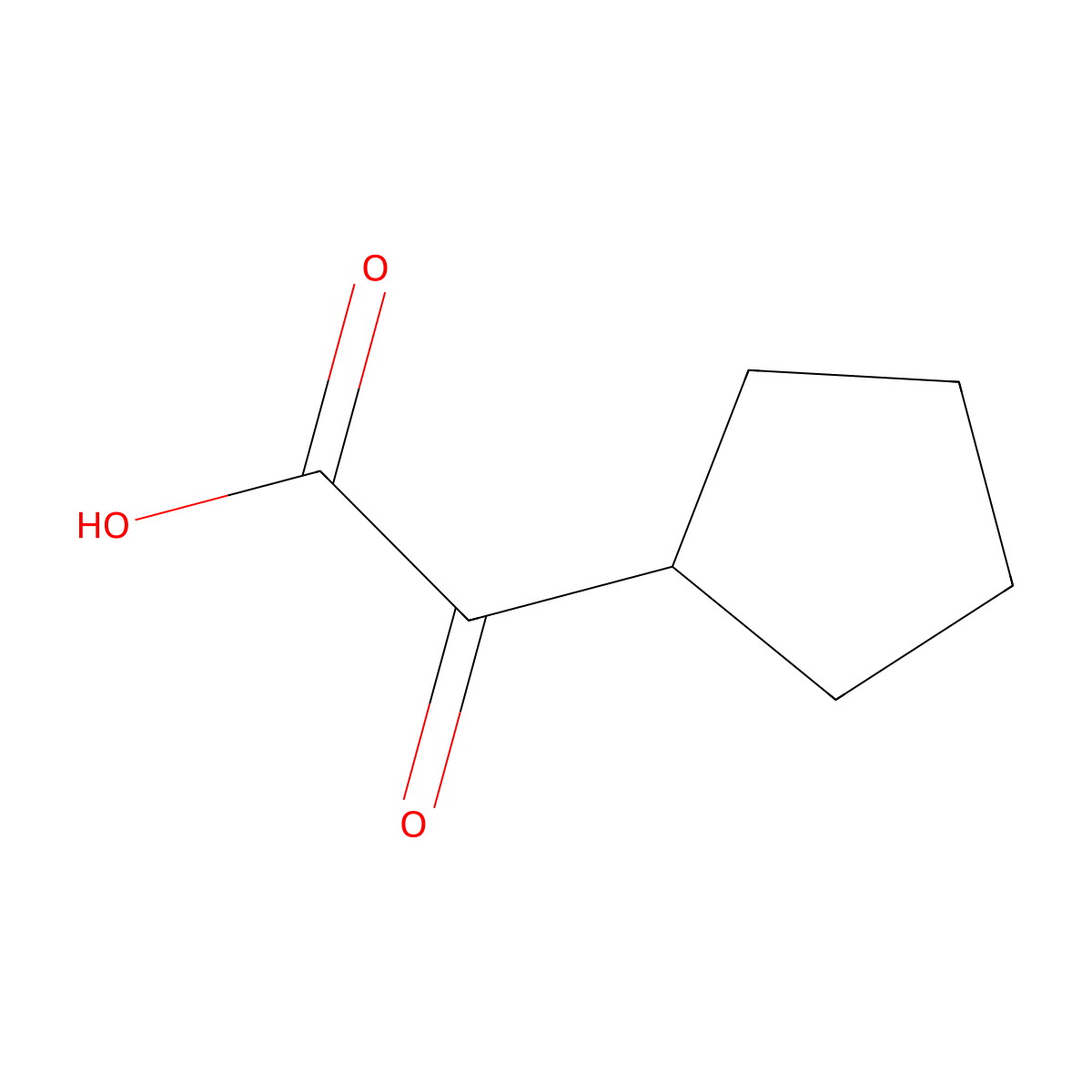 2-Cyclopentyl-2-oxoacetic acid molecular structure, CAS 5763-56-4