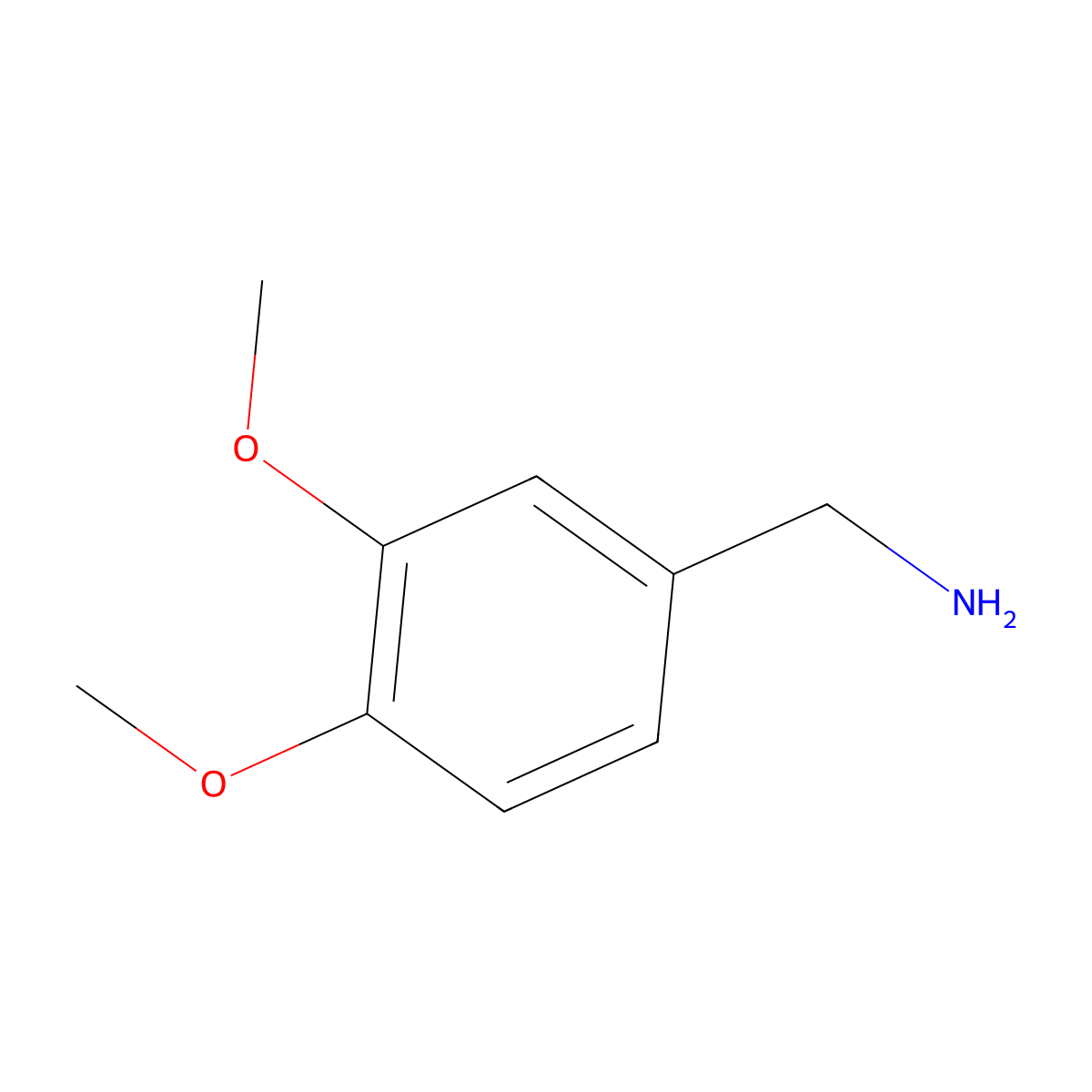 Veratrylamine molecular structure, CAS 5763-61-1