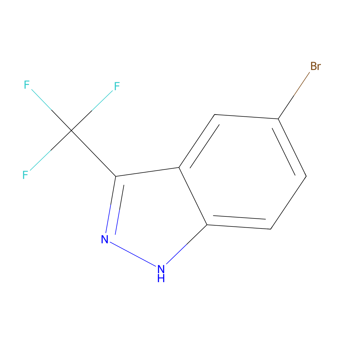 5-Bromo-3-(trifluoromethyl)-1H-indazole molecular structure, CAS 57631-11-5