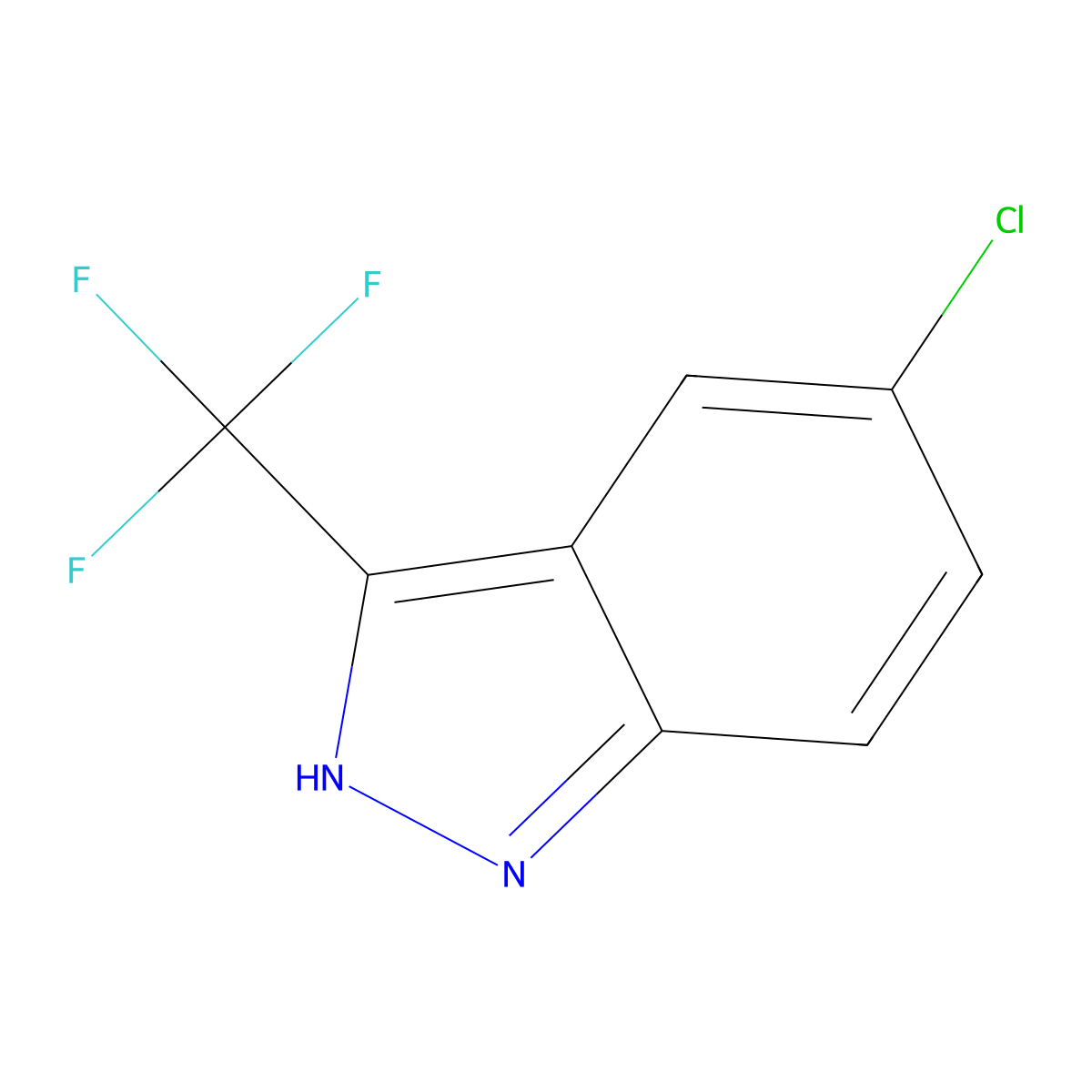 5-Chloro-3-(trifluoromethyl)-1H-indazole molecular structure, CAS 57631-13-7