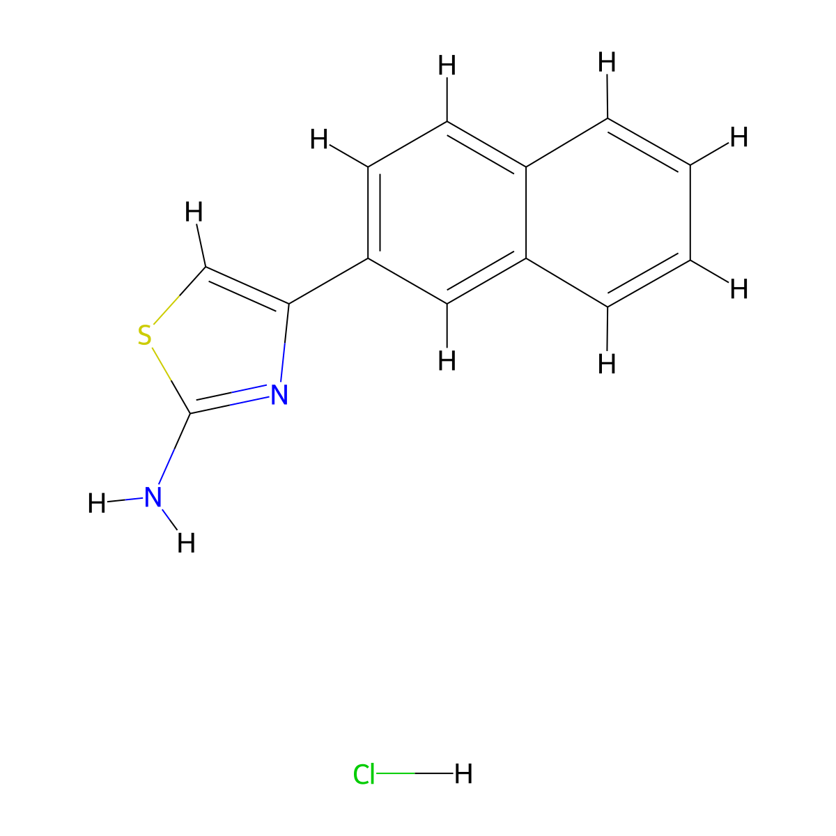 4-(Naphthalen-2-yl)thiazol-2-amine hydrochloride molecular structure, CAS 57634-59-0