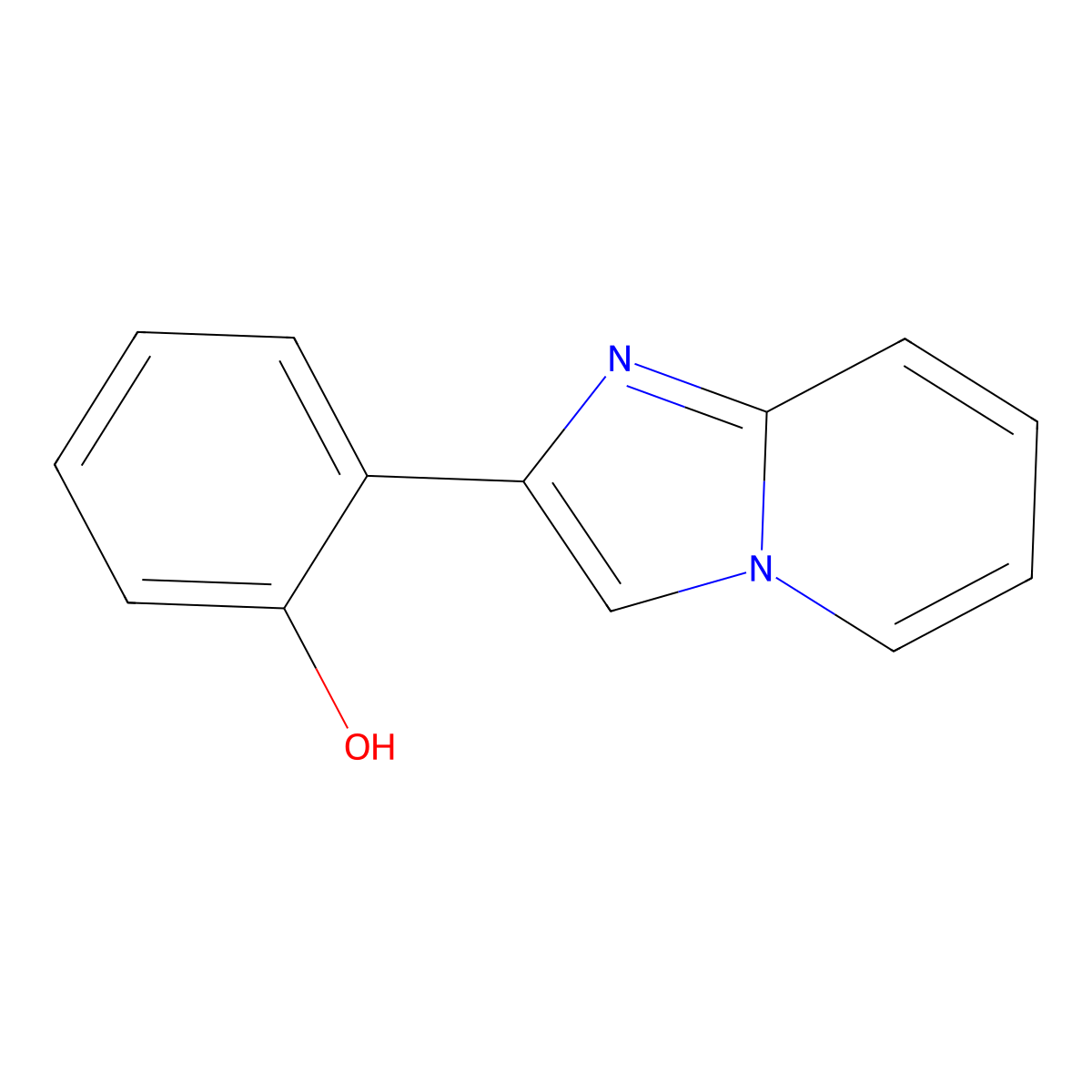 2-(2'-Hydroxyphenyl)imidazo(1,2-a)pyridine molecular structure, CAS 57636-32-5