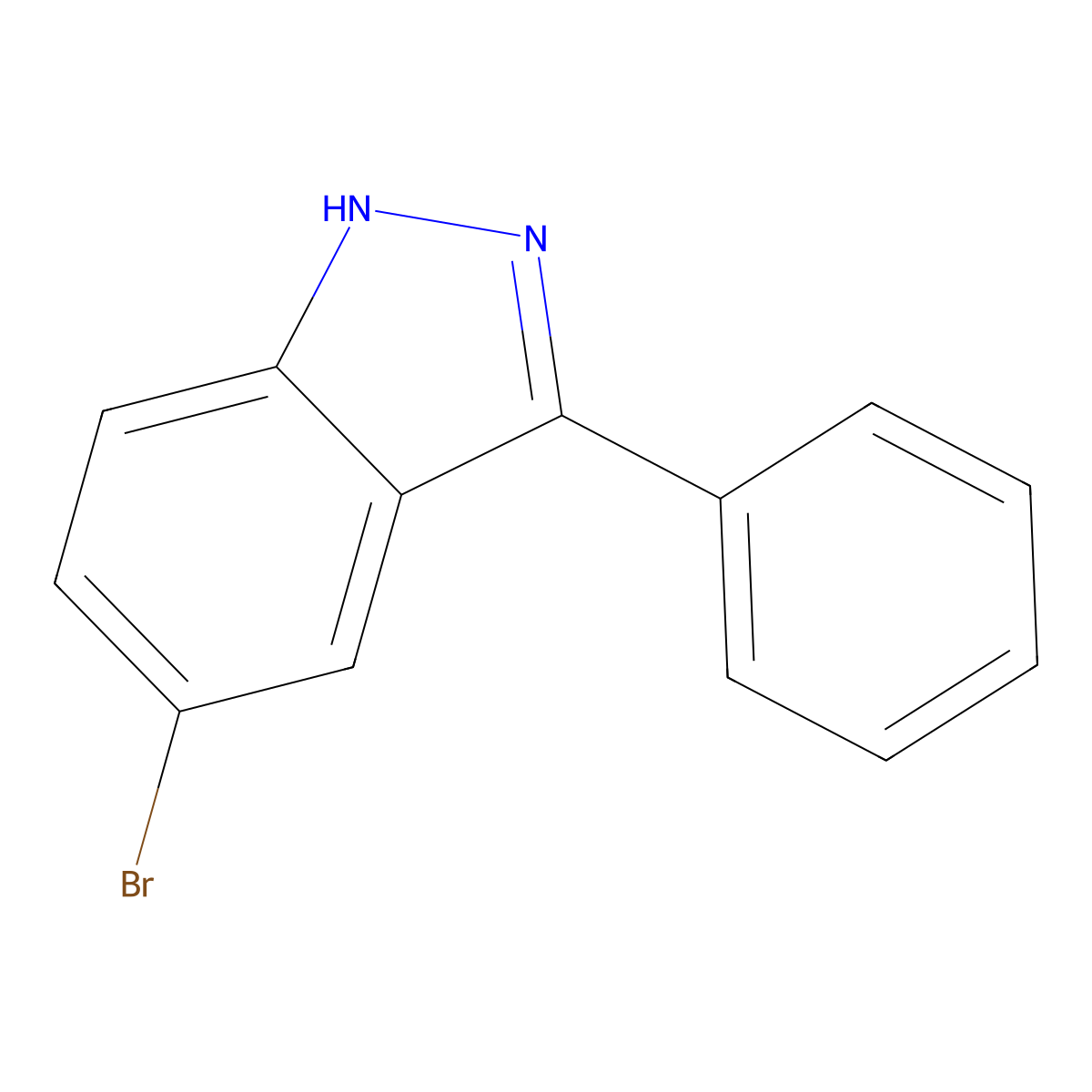 5-Bromo-3-phenyl-1H-indazole molecular structure, CAS 57639-16-4