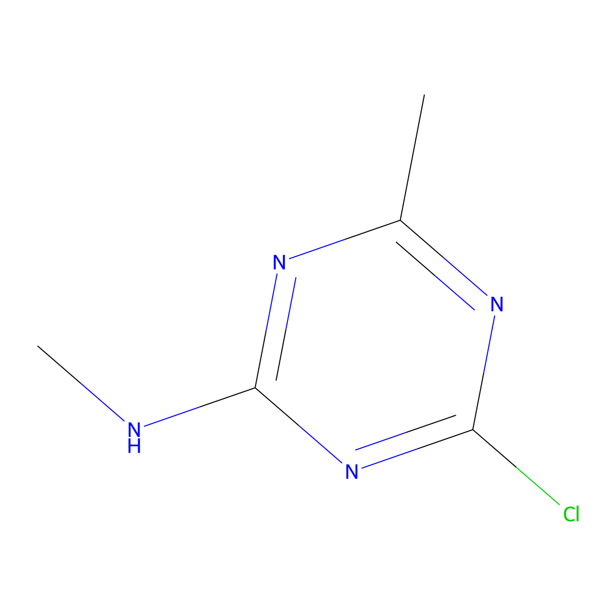 4-Chloro-N,6-dimethyl-1,3,5-triazin-2-amine molecular structure, CAS 57639-19-7
