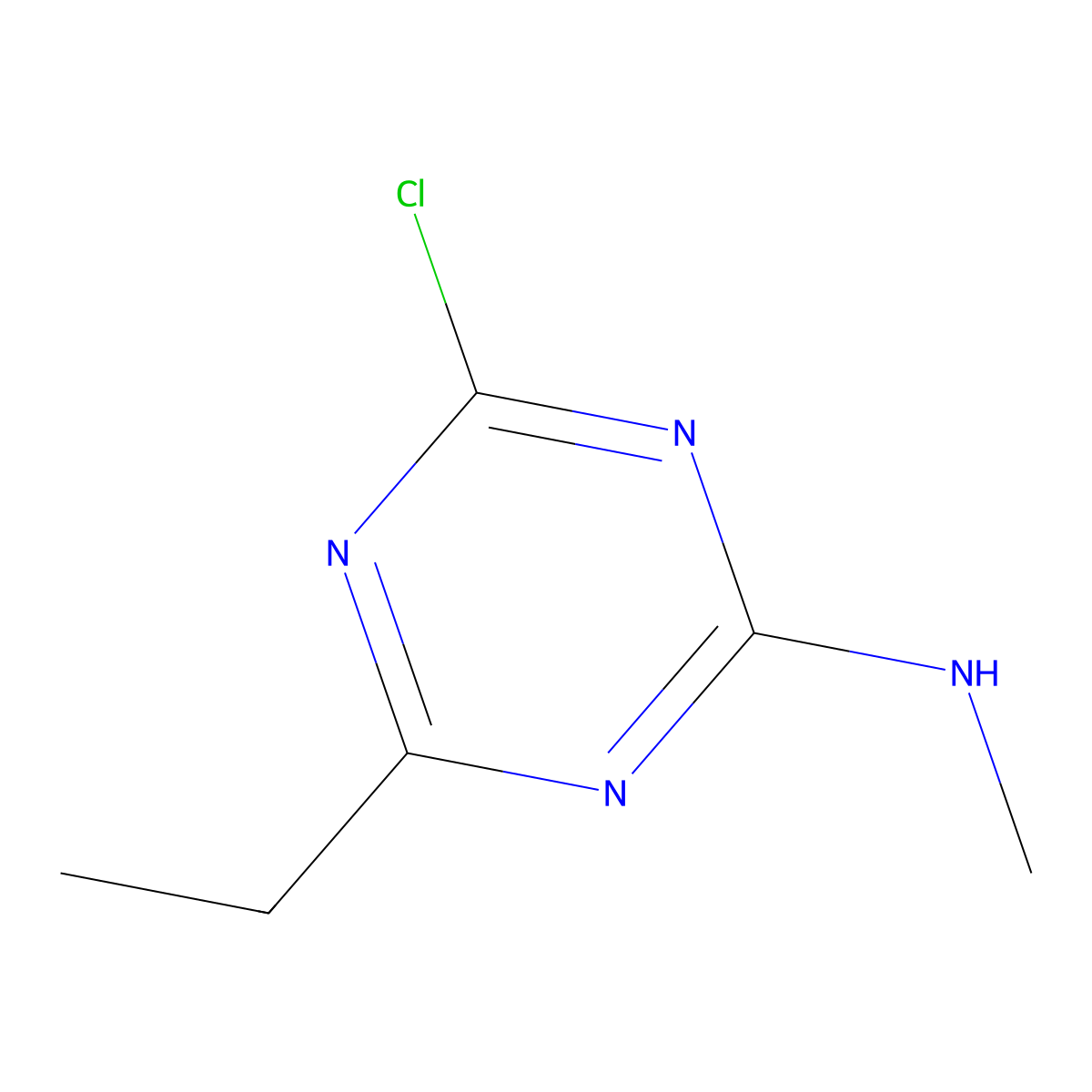 4-chloro-6-ethyl-N-methyl-1,3,5-triazin-2-amine molecular structure, CAS 57639-21-1