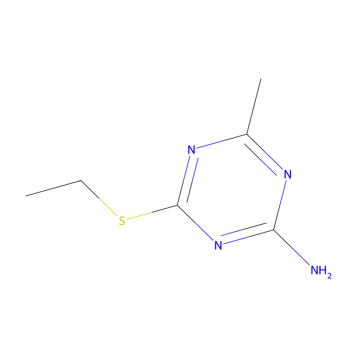 4-(Ethylsulfanyl)-6-Methyl-1,3,5-Triazin-2-Amine molecular structure, CAS 57639-45-9