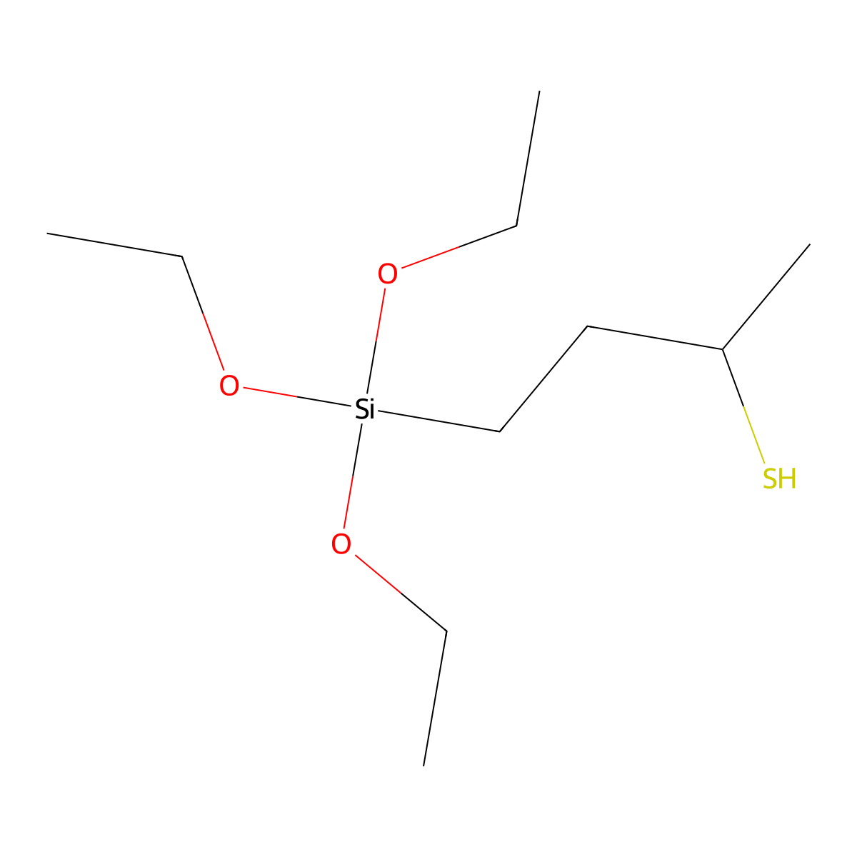 4-(Triethoxysilyl)butane-2-thiol molecular structure, CAS 57640-10-5