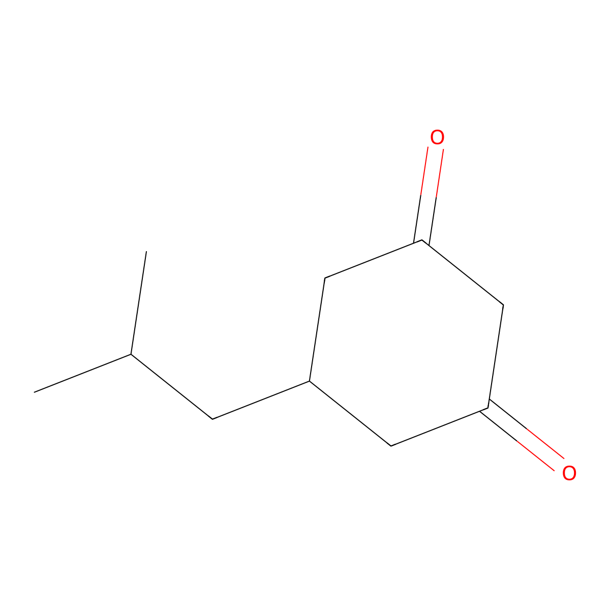 5-Isobutylcyclohexane-1,3-dione molecular structure, CAS 57641-95-9