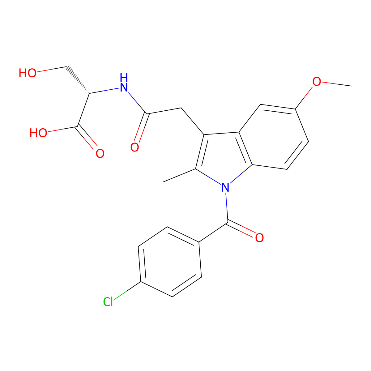Sermetacin molecular structure, CAS 57645-05-3