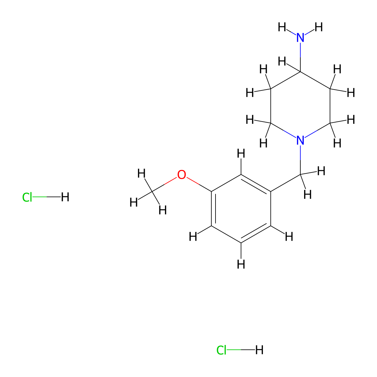 1-(3-Methoxybenzyl)piperidin-4-amine dihydrochloride molecular structure, CAS 57645-53-1