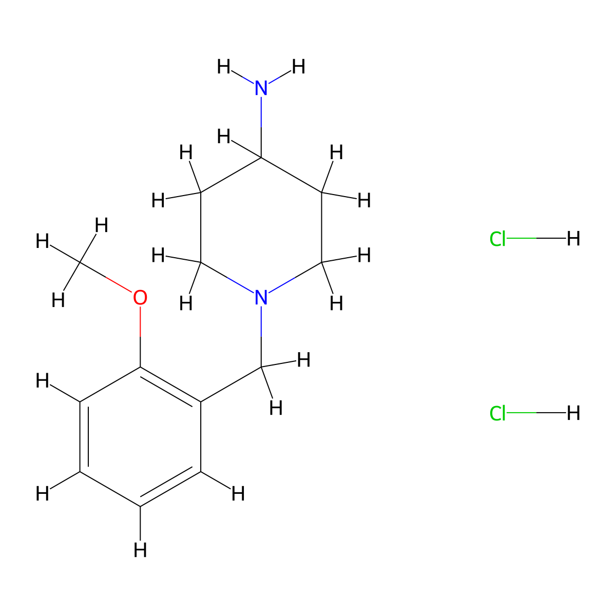 1-(2-Methoxybenzyl)piperidin-4-amine dihydrochloride molecular structure, CAS 57645-62-2