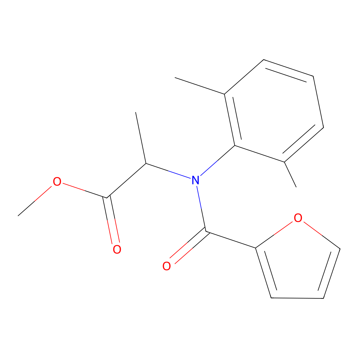 Furalaxyl molecular structure, CAS 57646-30-7
