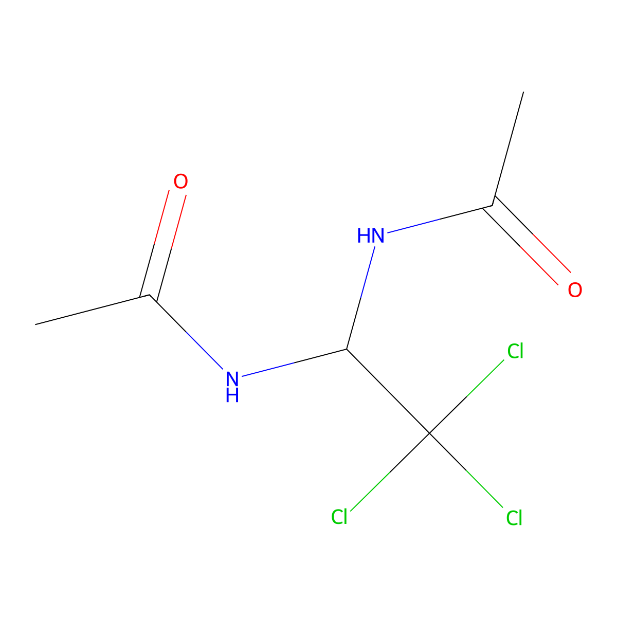 N-[1-(Acetylamino)-2,2,2-trichloroethyl]acetamide molecular structure, CAS 57646-87-4