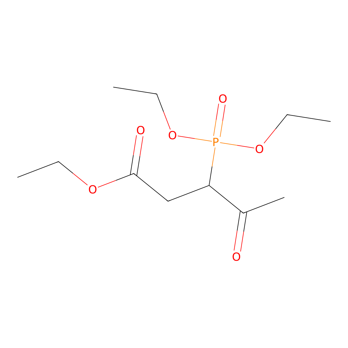 Ethyl 3-diethoxyphosphoryl-4-oxopentanoate molecular structure, CAS 57648-56-3